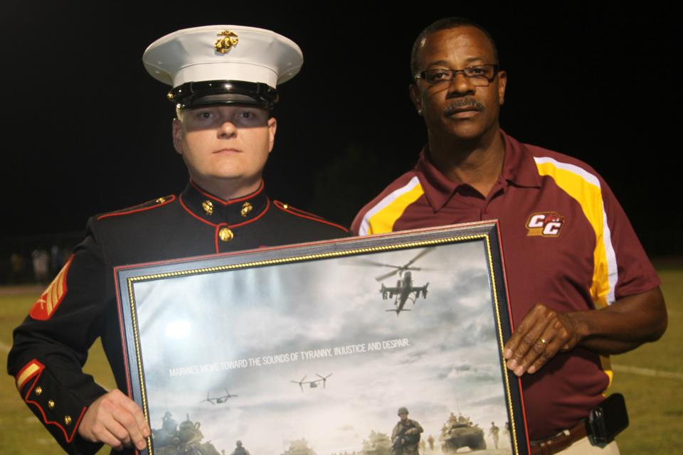 Marines Recognize Augusta Educator