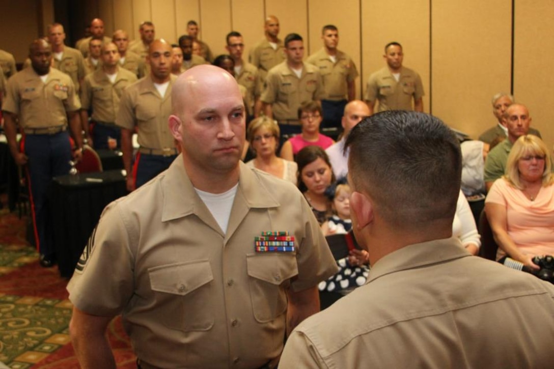 Gunnery Sgt. David Celej retired Sept. 28 following 20 years of Marine Corps service. Celej served as a career recruiter with Recruiting Substation Asheville, Recruiting Station Columbia, prior to his retirement.