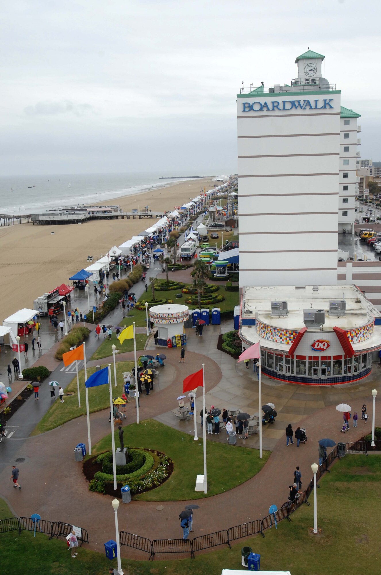Booths line the Virginia Beach boardwalk during the Neptune Festival Sept. 29, 2012, at Virginia Beach, Va. The festival is a community event aimed at bringing together the Hampton Roads area, as well as providing an outlet for activities and merriment. (U.S. Air Force photo by Airman 1st Class Austin Harvill/Released)