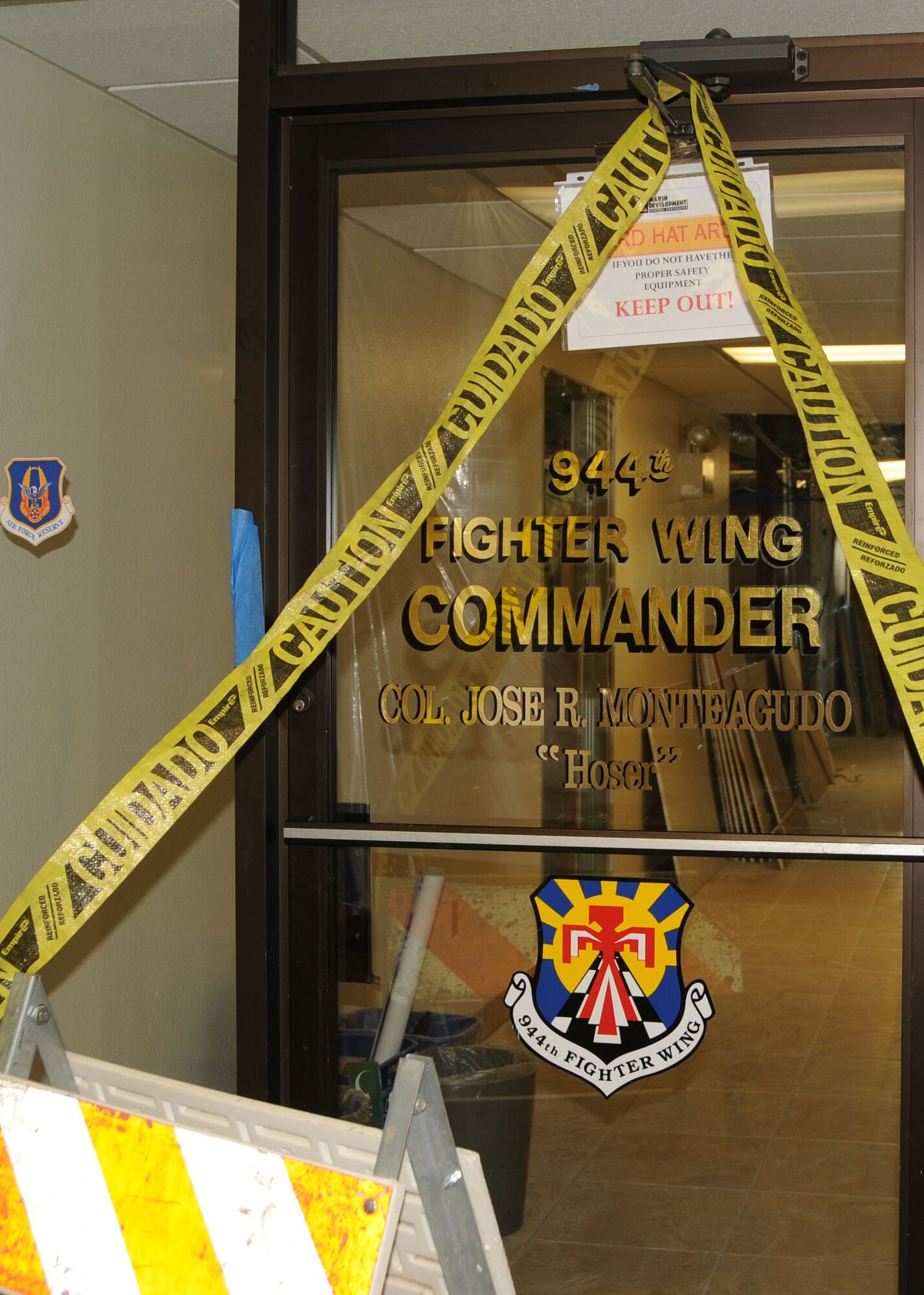The 944th Fighter Wing headquarters is getting a facelift. (U.S. Air Force Photo/Tech Sgt Barbara S. Plante)
