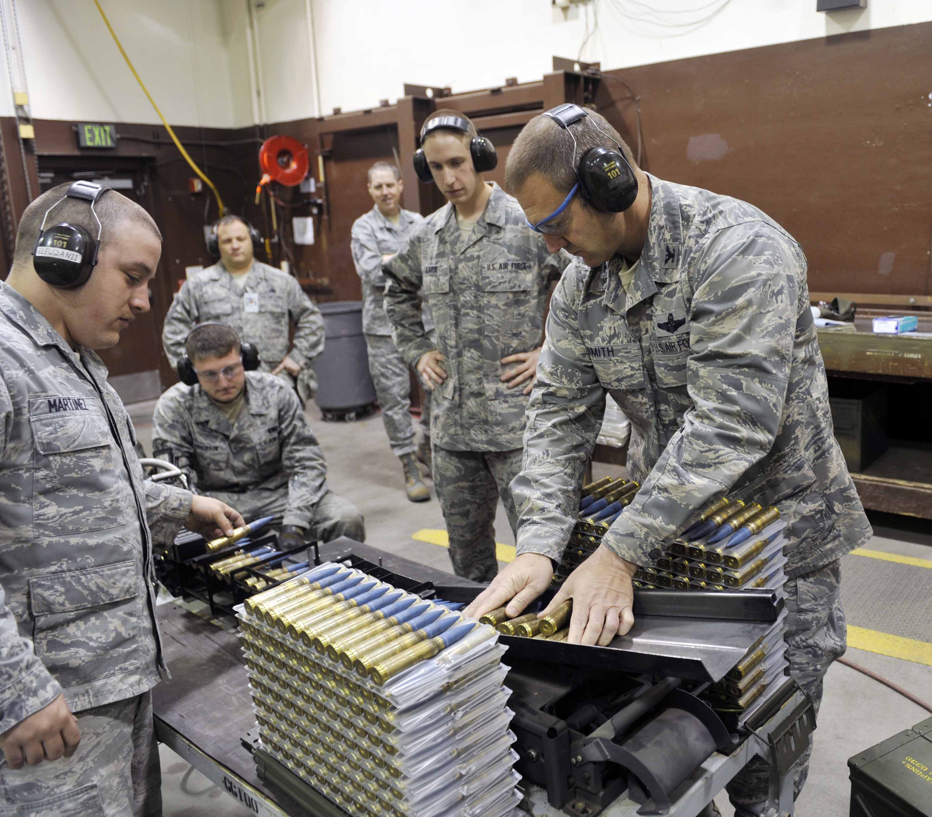 Loading ammo with 3rd Munitions Squadron