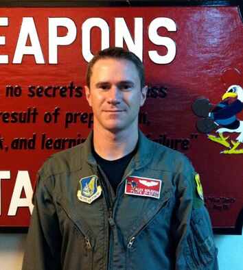 Capt. Alexander Goldfein, 67th Fighter Squadron, 18th Wing, Kadena Air Base, Japan, received the Aviation Safety Well Done Award for outstanding airmanship and professional performance during a hazardous situation and for a significant contribution to the Air Force Mishap Prevention Program. (U.S. Air Force photo)