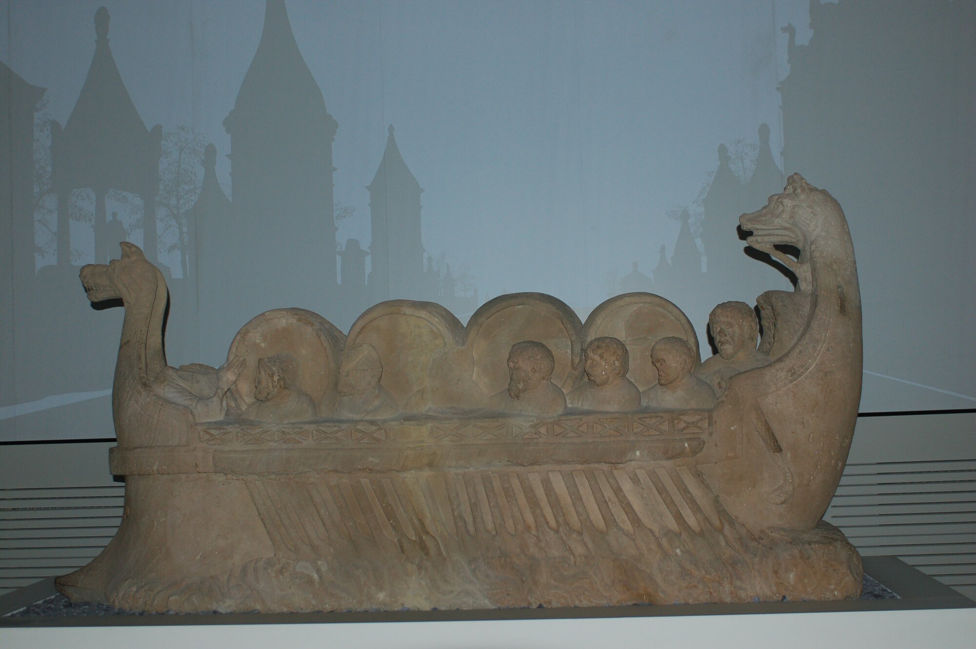 TRIER, Germany – One exhibit at the Trier Landesmuseum, or Rhineland Regional Museum and Roman Museum of Trier, is the Mosel Ship, a sculpture of a wine-bearing vessel crowning a big burial monument from 220 AD. The Trier Landesmuseum, the Municipal Museum, the Bishop’s Museum and the Karl-Marx-House are the museums for (U.S. Air Force photo by Iris Reiff/Released)