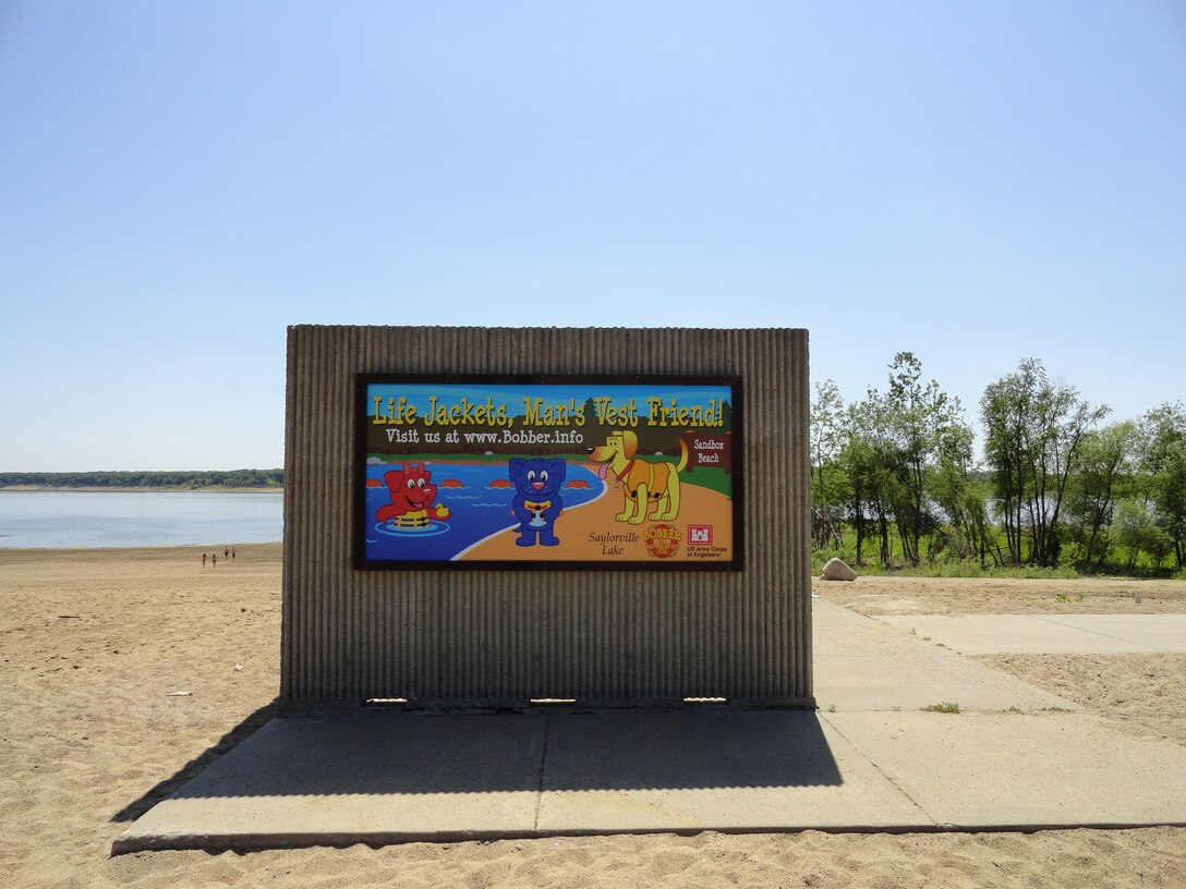 Water Safety graphic at Sandpiper Beach