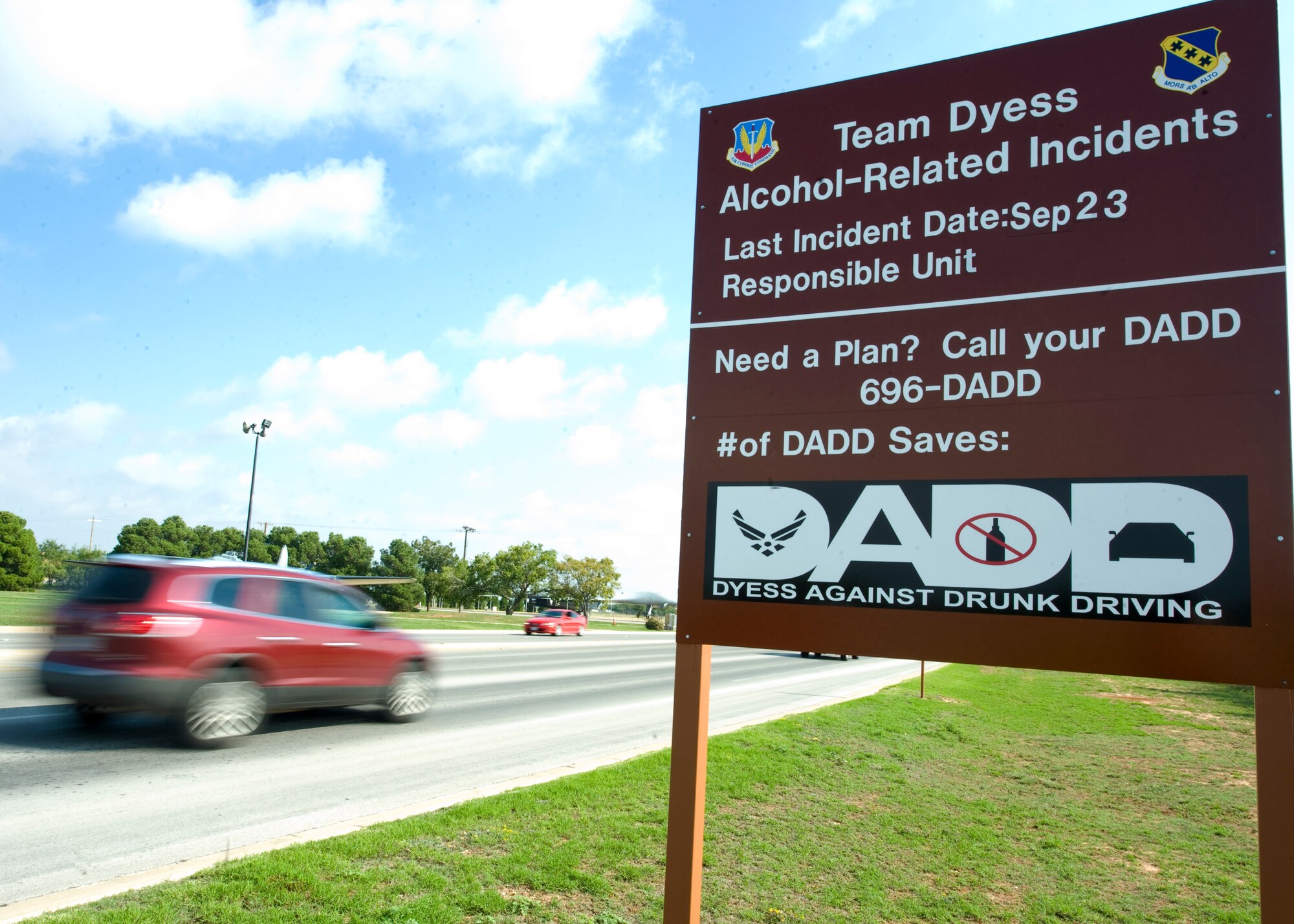 If your plans fall through and you’re unable to drive yourself home call the DADD phone at (325) 696-DADD (3233), or if you would like to volunteer to become a driver for the program call Senior Master Sgt. Mariana Sobolewski at (325) 696-4690. (U.S. Air Force photo by Airman 1st Class Peter Thompson/ Released)