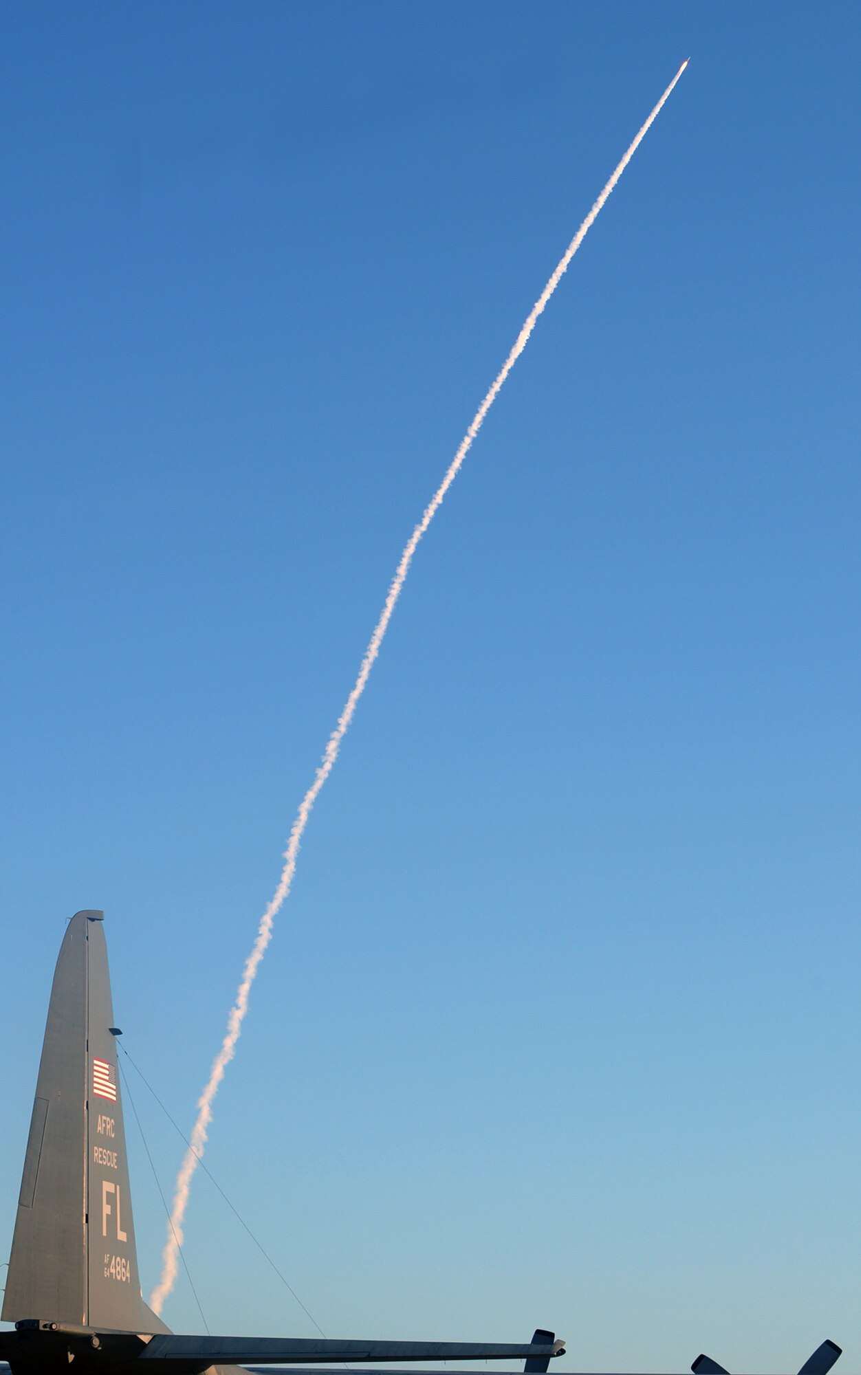 Air Force Reserve combat-search-and-rescue Airmen from the 920th Rescue Wing, Patrick Air Force Base, Fla., supported the successful launch of the United Launch Alliance Delta 5 rocket carrying a Global Positioning System 2F-3 satellite. (U.S. Air Force photo/Tech. Sgt. Peter Dean)