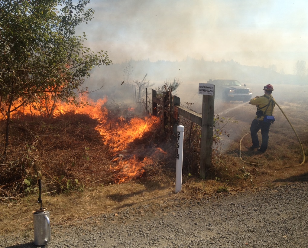 U.S. Bureau of Land Management crews executed controlled burns on about 54 acres at Fern Ridge Reservoir west of Eugene, Ore., Sept. 29-30.  These burns are critical to protecting and restoring valuable biological diversity in prairie and savanna ecosystems.

The U.S. Forest Service, Nature Conservancy, Lane County and City of Springfield also contributed to these burns.  Neighbors’ and user groups’ reactions were uniformly positive.  

Broad participation from partners and support from the public are typical of the activities of the Rivers to Ridges Partnership, one of our most successful and long-standing relationships.  See http://www.wewetlands.org/partnership.php.
