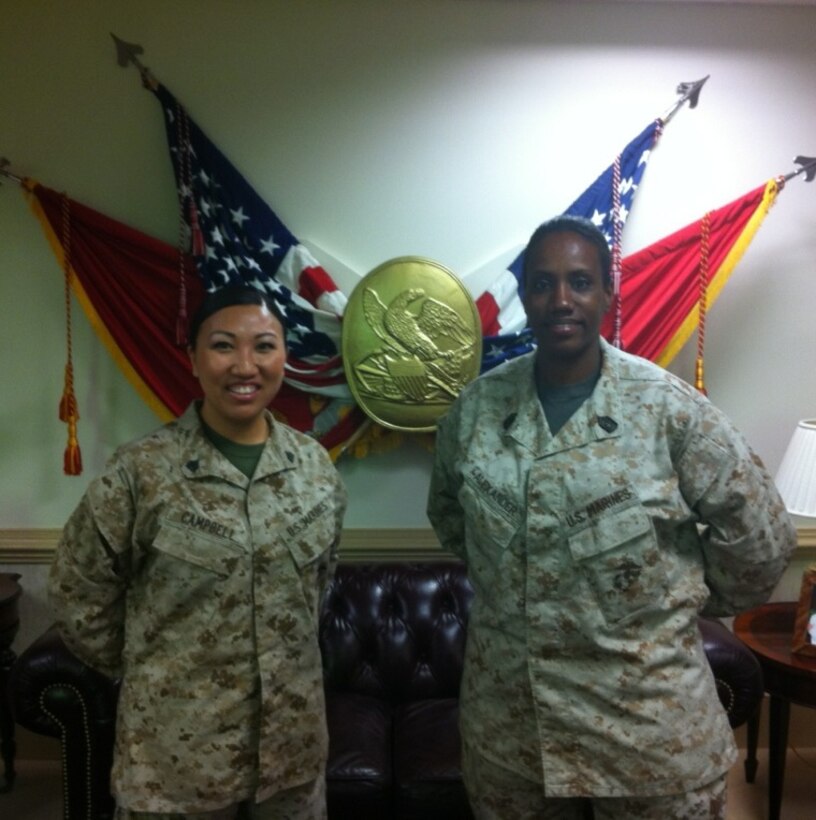 MSgt Alexander and Sgt Campbell of ASCO visit the CMC Office.  