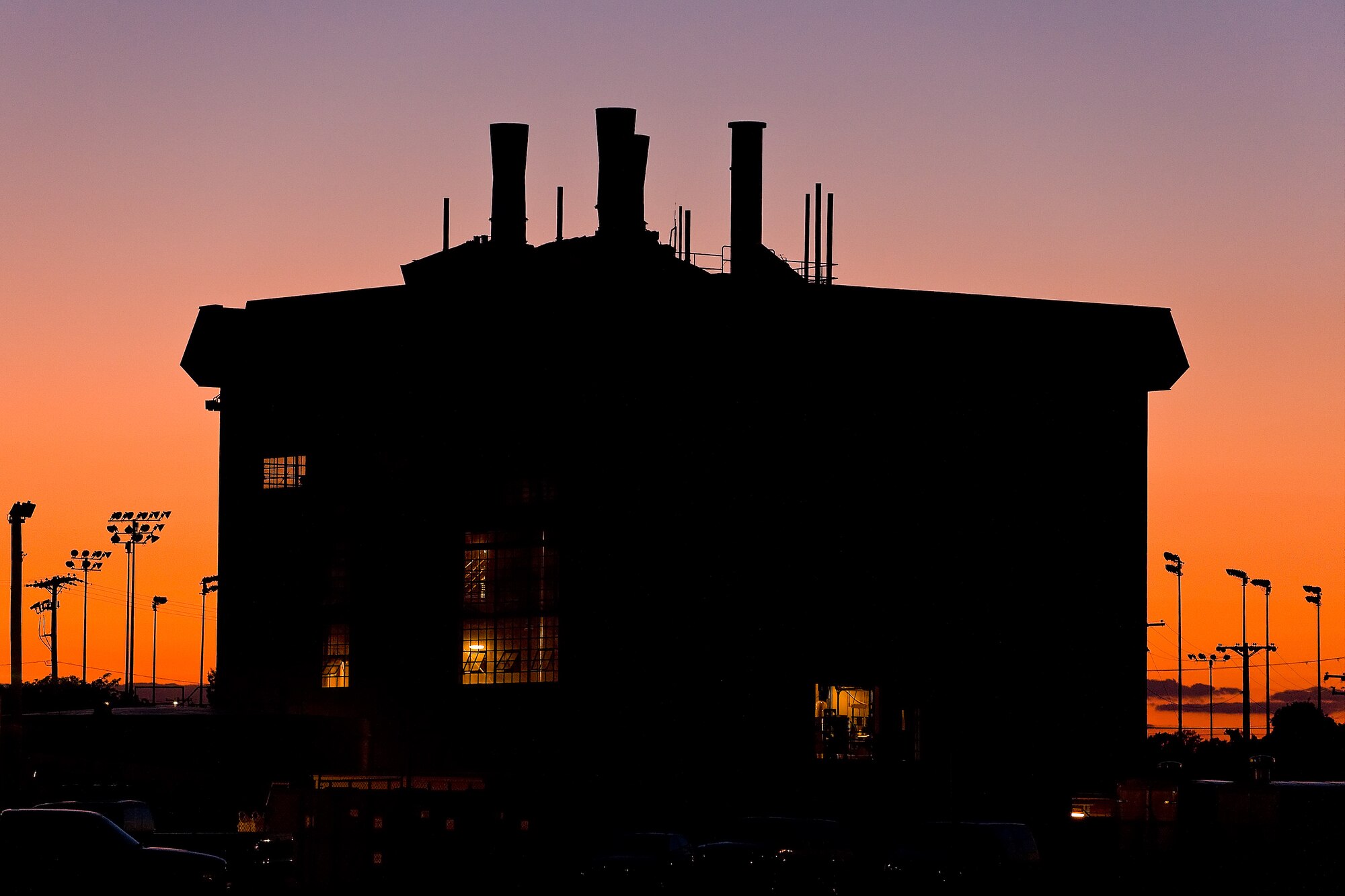 The heat plant on Dover Air Force Base, Del., was decommissioned Sept. 28, 2012, having operated 24/7 since 1954. The plant will be replaced by a natural gas heating system that will provide domestic hot water and heat for the base. (U.S. Air Force photo by Roland Balik)