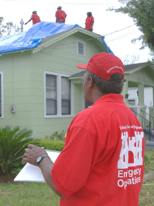 Managing the Operation Blue Roof program is one of several hurricane response missions assigned to USACE by the Federal Emergency Management Agency
