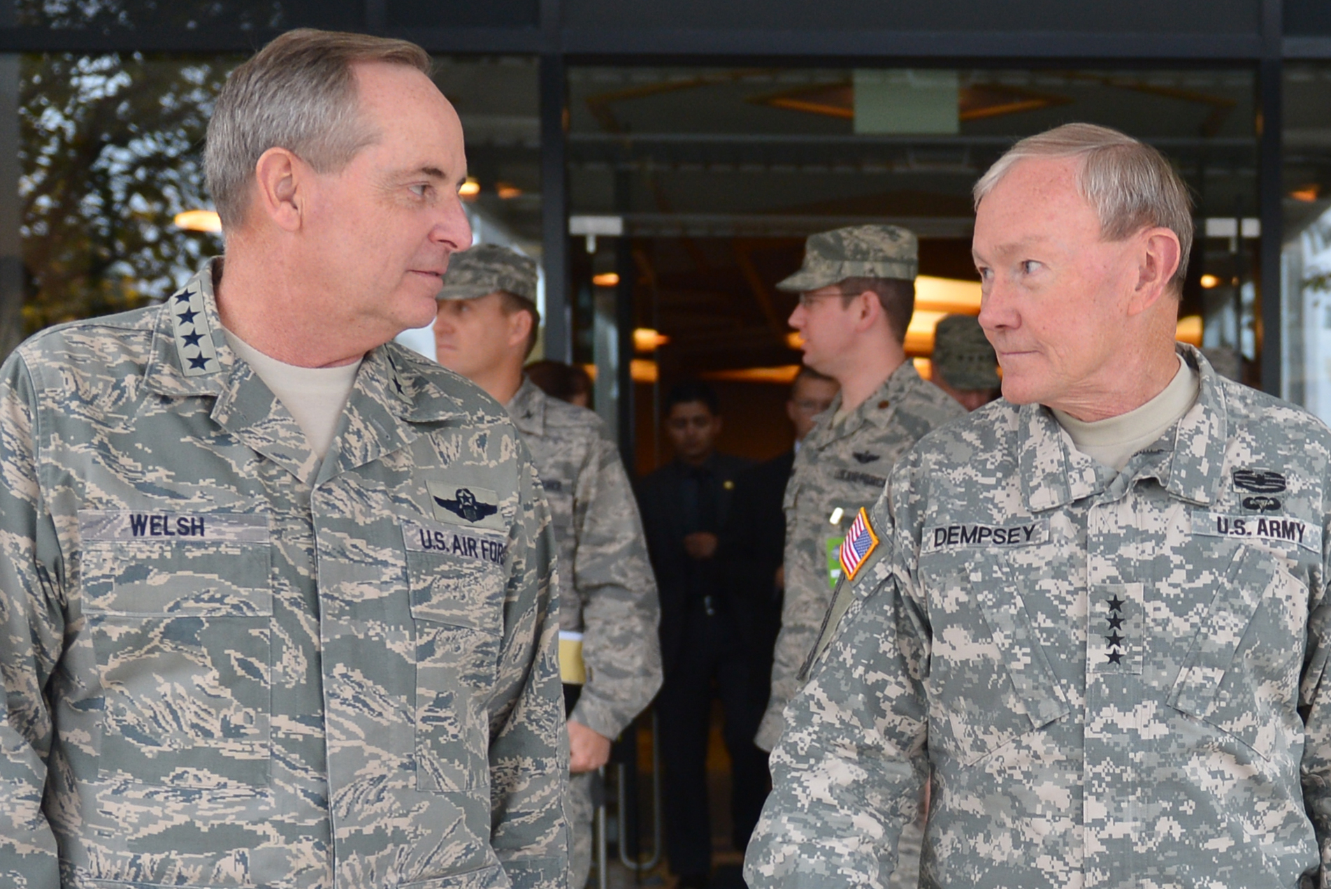 Chief Of Staff Of The Air Force Gen Mark Welsh Left And Army Gen Martin E