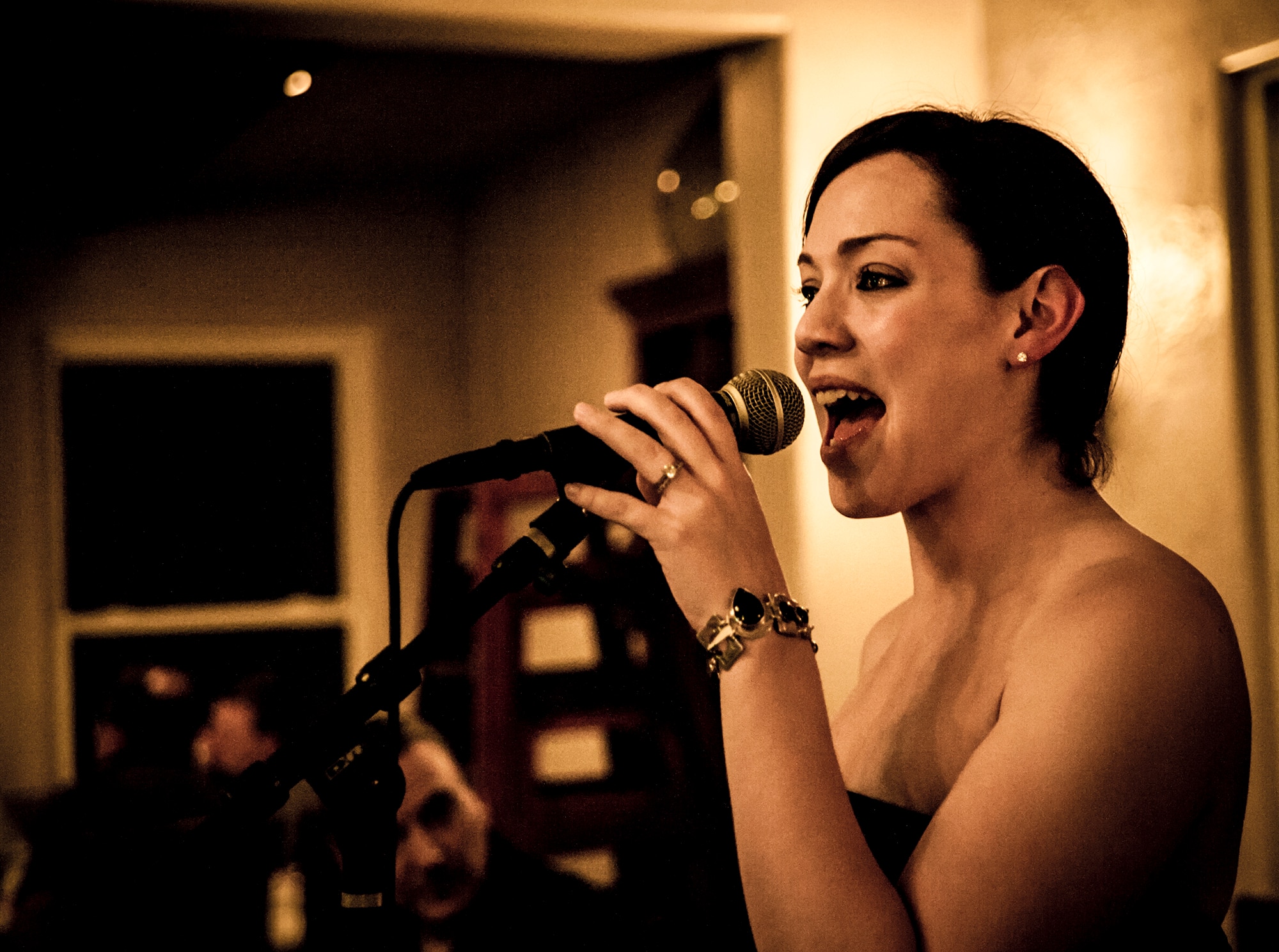 Capt. Lyndsey Moynihan  performs at The Red Drum, Sept. 29, 2012 in Mount Pleasant, S.C. Moynihan is a C-17 Globemaster III pilot assigned to the 315th Airlift Squadron and has been performing in jazz at clubs since she was 19 years old. (U.S. Air Force Photo / Senior Airman Dennis Sloan)