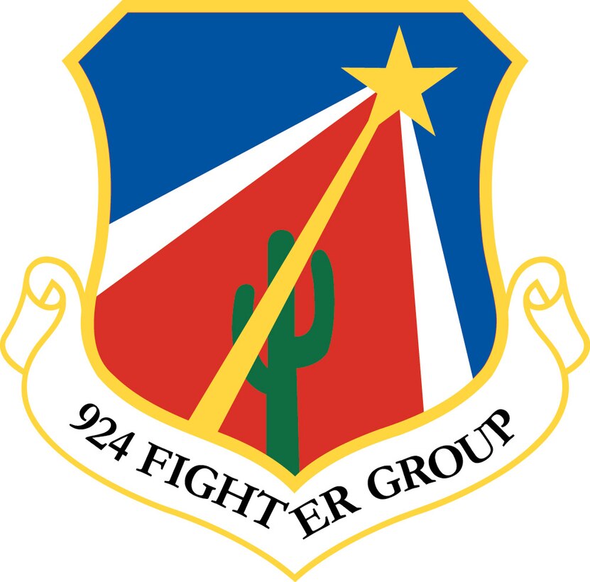 The 924th Fighter Group, an Air Force Reserve A-10 Thunderbolt II unit stationed at Davis-Monthan Air Force Base, Ariz., has been reassigned to the 944th Fighter Wing, Luke AFB, Ariz. as of Oct. 1, 2012. The group had previously been assigned to the 442nd Fighter Wing at Whiteman Air Force Base, Mo. (U.S. Air Force graphic/Released)