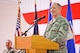 Chief Master Sgt. Christopher Muncy, command chief master sergeant of the Air National Guard, speaks to enlisted members of the Kentucky Air National Guard during a town hall meeting at the 123rd Airlift Wing in Louisville, Ky., on Nov. 20, 2011. Muncy was in Louisville to take part in a ceremony honoring three Kentucky Air Guardsmen who earned Bronze Star medals for their achievements as Explosive Ordnance Disposal technicians in Afghanistan. (U.S. Air Force photo by Senior Airman Maxwell Rechel)