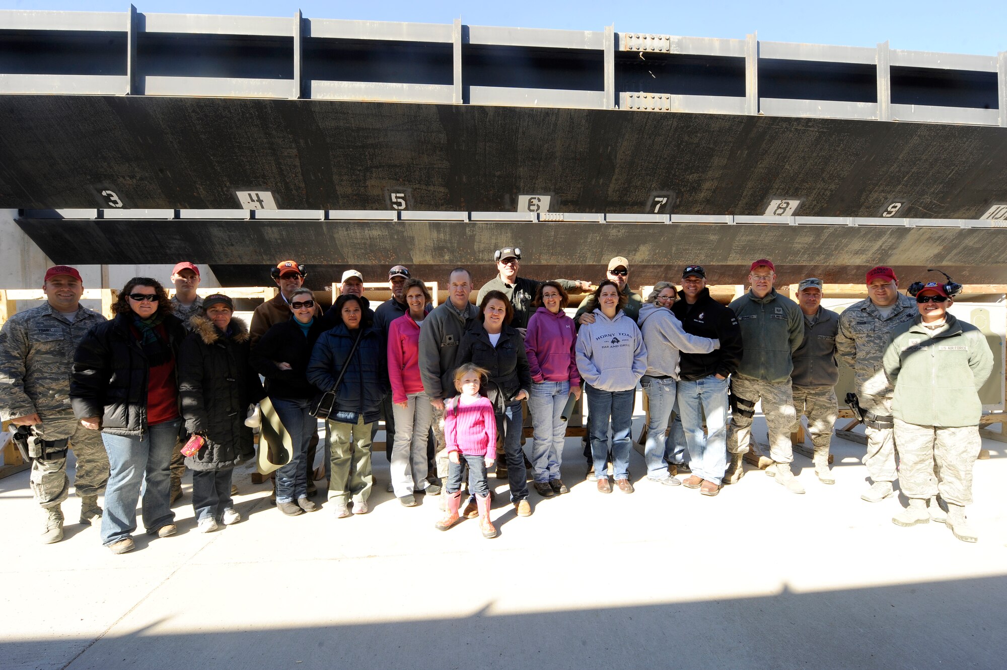 MINOT AIR FORCE BASE, N.D. -- Team Minot Key Spouses had the opportunity to take part in a shooting event at Combat Arms Training and Maintenance here, Oct. 6. (U.S. Air Force photo/Senior Airman Jesse Lopez)
