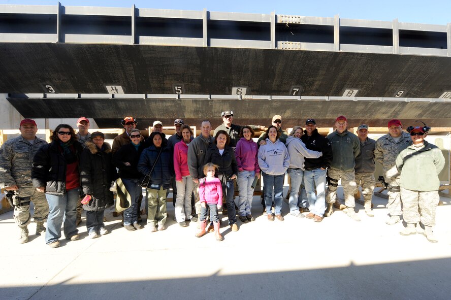 MINOT AIR FORCE BASE, N.D. -- Team Minot Key Spouses had the opportunity to take part in a shooting event at Combat Arms Training and Maintenance here, Oct. 6. (U.S. Air Force photo/Senior Airman Jesse Lopez)
