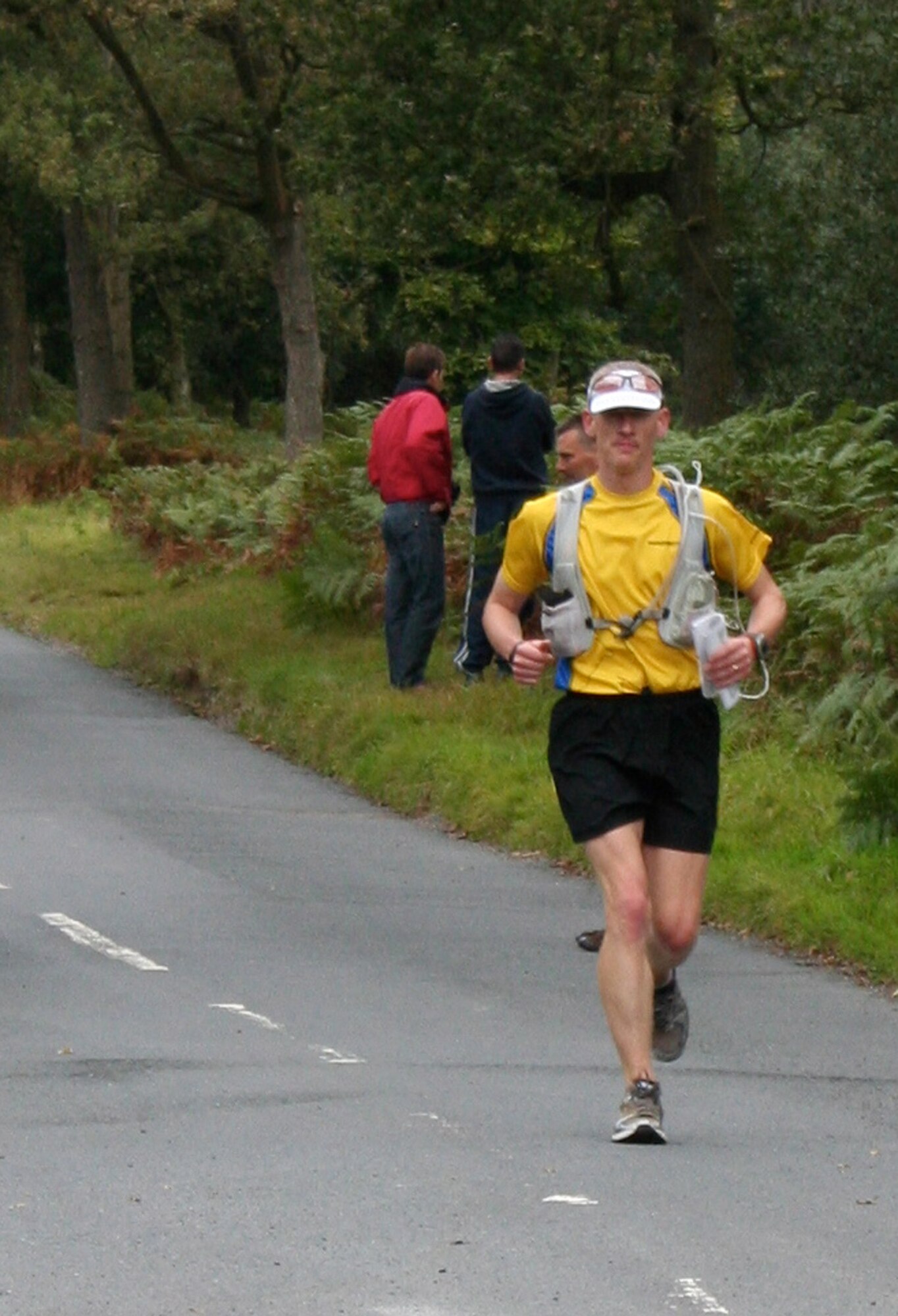 Lt. Col. Chris Bennett, 100th Operations Support Squadron commander, RAF Mildenhall, England, makes his way along country roads between London and Brighton during an ultra marathon Sept. 30, 2012. The ultra-marathon was 61.2 miles and participants had to find their own way to the finish line aided by a map and compass. (Courtesy photo/Molly Bennett)
