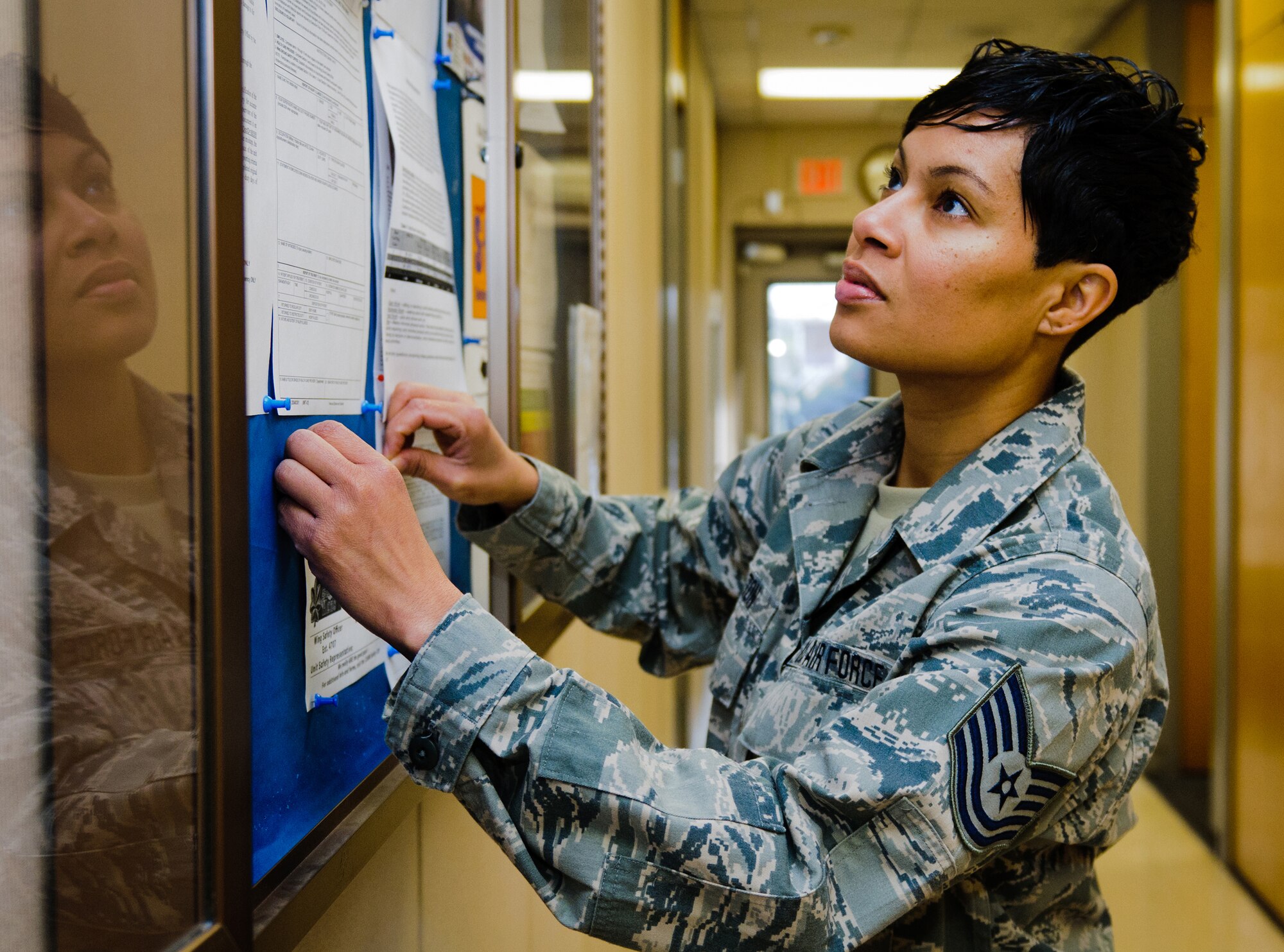 Tech. Sgt. Karen Fulton, an orderly room clerk assigned to the 123rd Logistics Readiness Squadron, has been named the Kentucky Air National Guard's 2012 Outstanding Airman of the Year in the NCO category.  Fulton received an excellent rating during a 2011 OPSEC inspection and developed master file plans for 12 separate flights within the squadron. (U.S. Air Force photo by Master Sgt. Phil Speck)