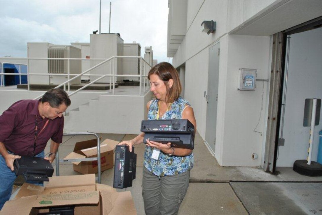 Southwestern Division logistics offices save the government big money by palletizing and recycling unused or excess equipment and donating surplus computers to local schools