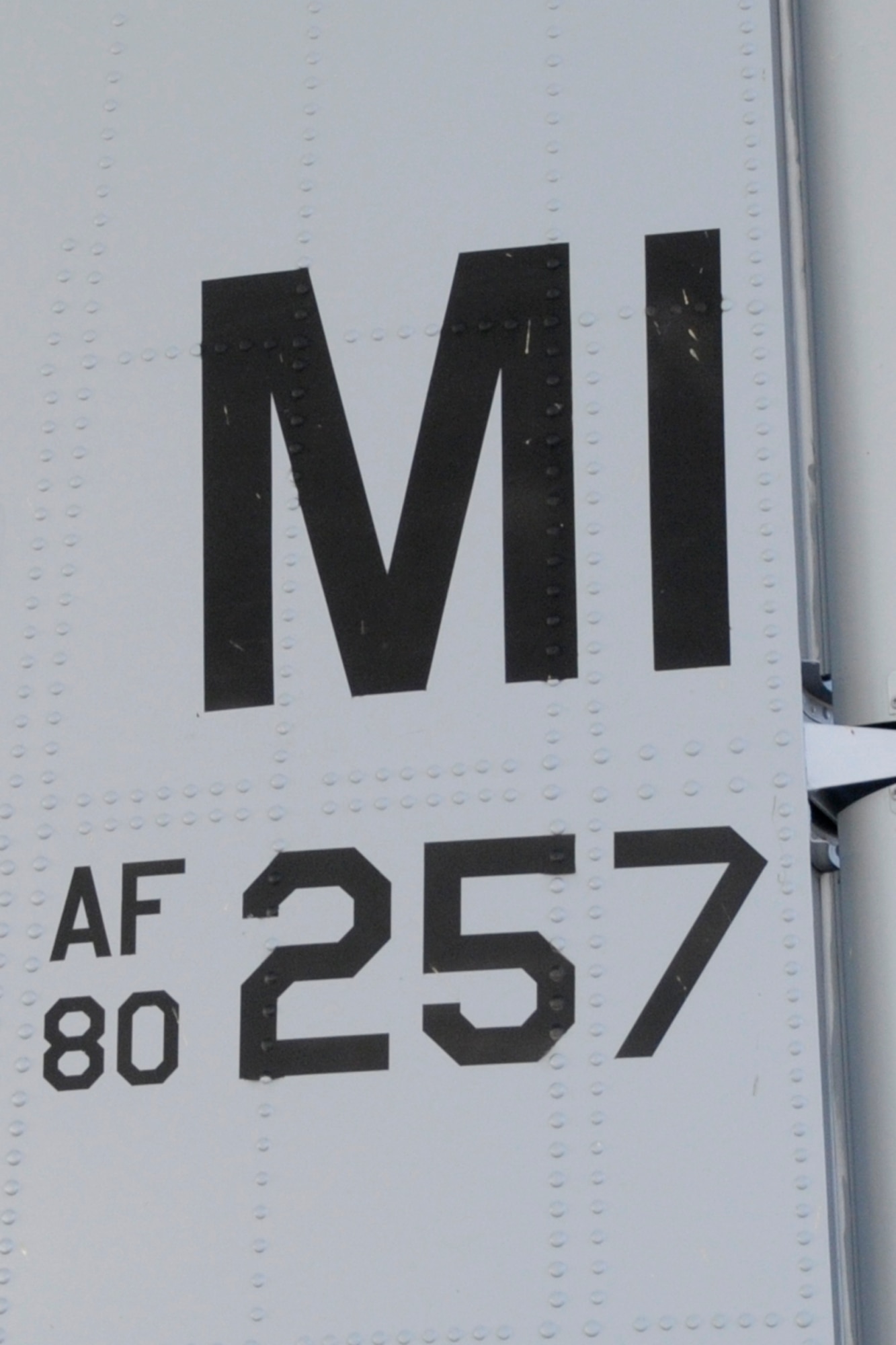 Veteran Airmen of the U.S. Air Force are able to quickly identify the home station of various types of aircraft by the markings in the aircraft’s tail. The MI – for Michigan – on the tail of this A-10 Thunderbolt II marks the aircraft as part of the fleet of aircraft based at Selfridge Air National Guard Base, Mich., where the 107th Fighter Squadron operates. (Air National Guard photo by Brittani Baisden)