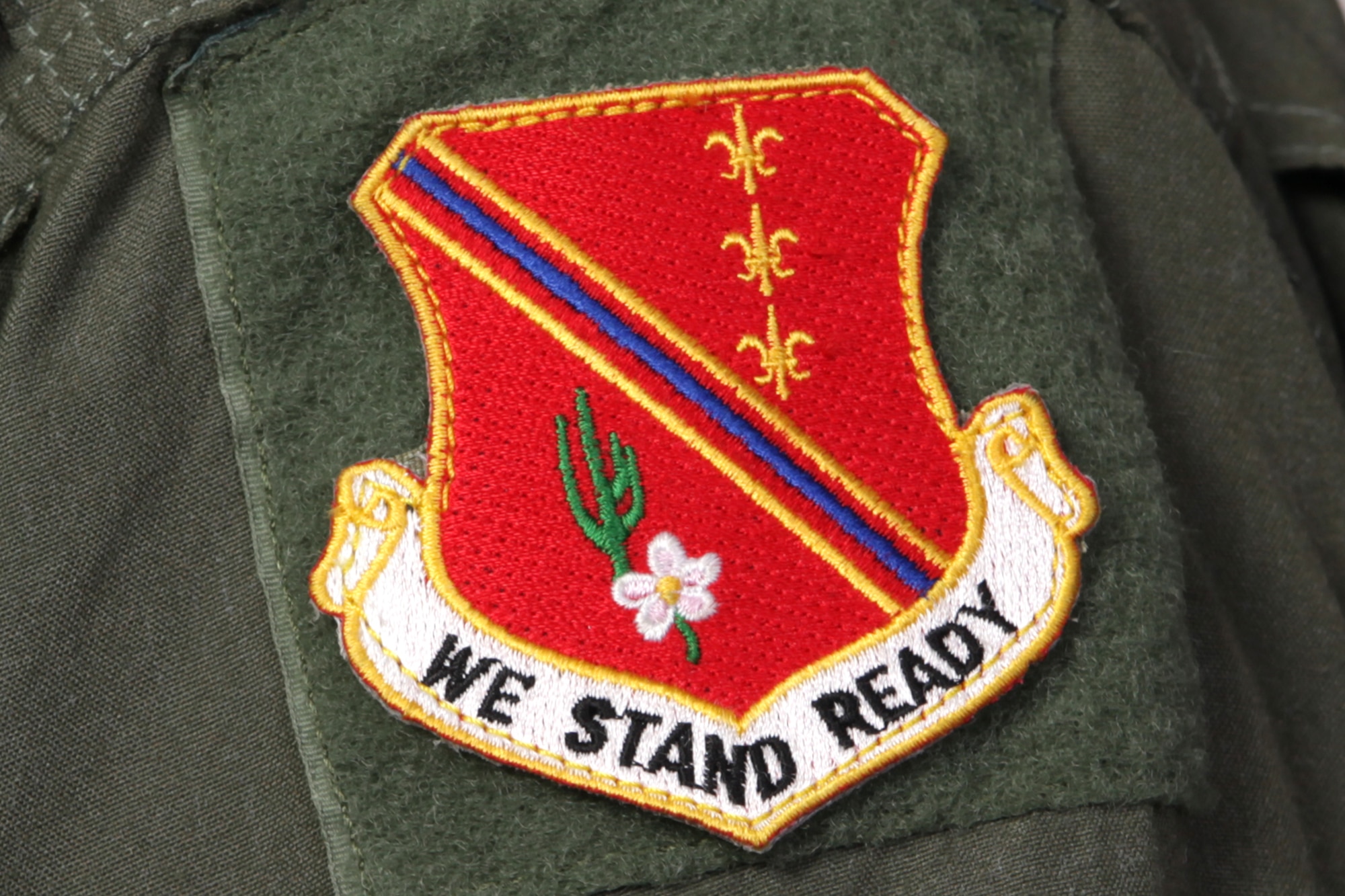 The 127th Wing patch is one of several unit patches worn by the pilots of the 107th Fighter Squadron, which is a component of the 127th Wing. Unit patches and aircraft insignia help build unit esprit de corps. (Air National Guard photo by Brittani Baisden)