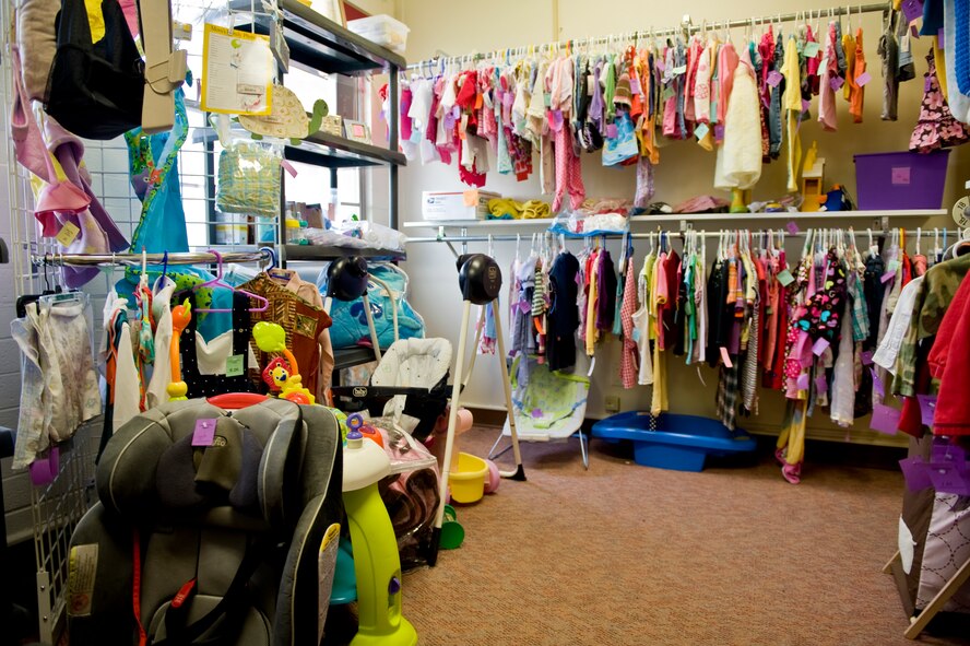 The Dyess Thrift Store, run by the Dyess Spouses’ Club, provides Team Dyess a less expensive avenue for acquiring new and used items. The store, located on 4th Ave in building 6119, is open Tuesdays and Thursdays from 9 a.m. to 1:30 p.m. and the first Saturday of the month from 10 a.m. to 1 p.m. Anyone with a military or Department of Defense identification card is allowed to shop. (U.S. Air Force photo by Airman 1st Class Charles V. Rivezzo/ Released)
