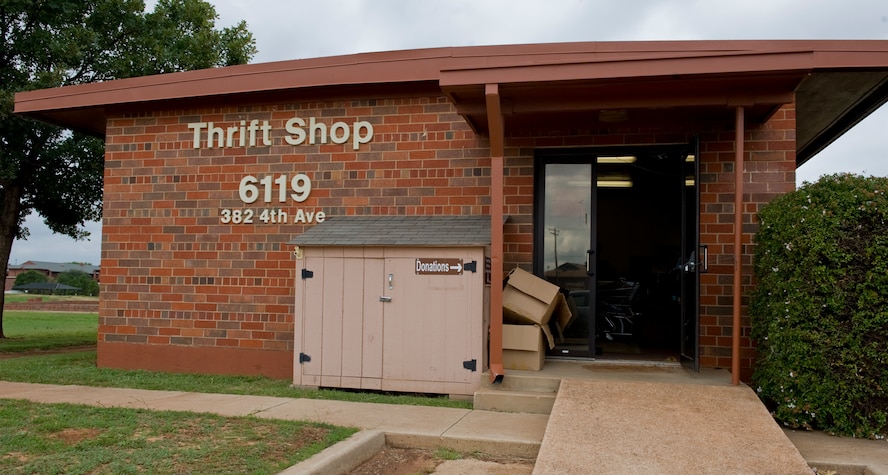 The Dyess Thrift Store, located on 4th Ave in building 6119, is open Tuesdays and Thursdays from 9 a.m. to 1:30 p.m. and the first Saturday of the month from 10 a.m. to 1 p.m. Anyone with a military or Department of Defense identification card is allowed to shop. (U.S. Air Force photo by Airman 1st Class Charles V. Rivezzo/ Released)