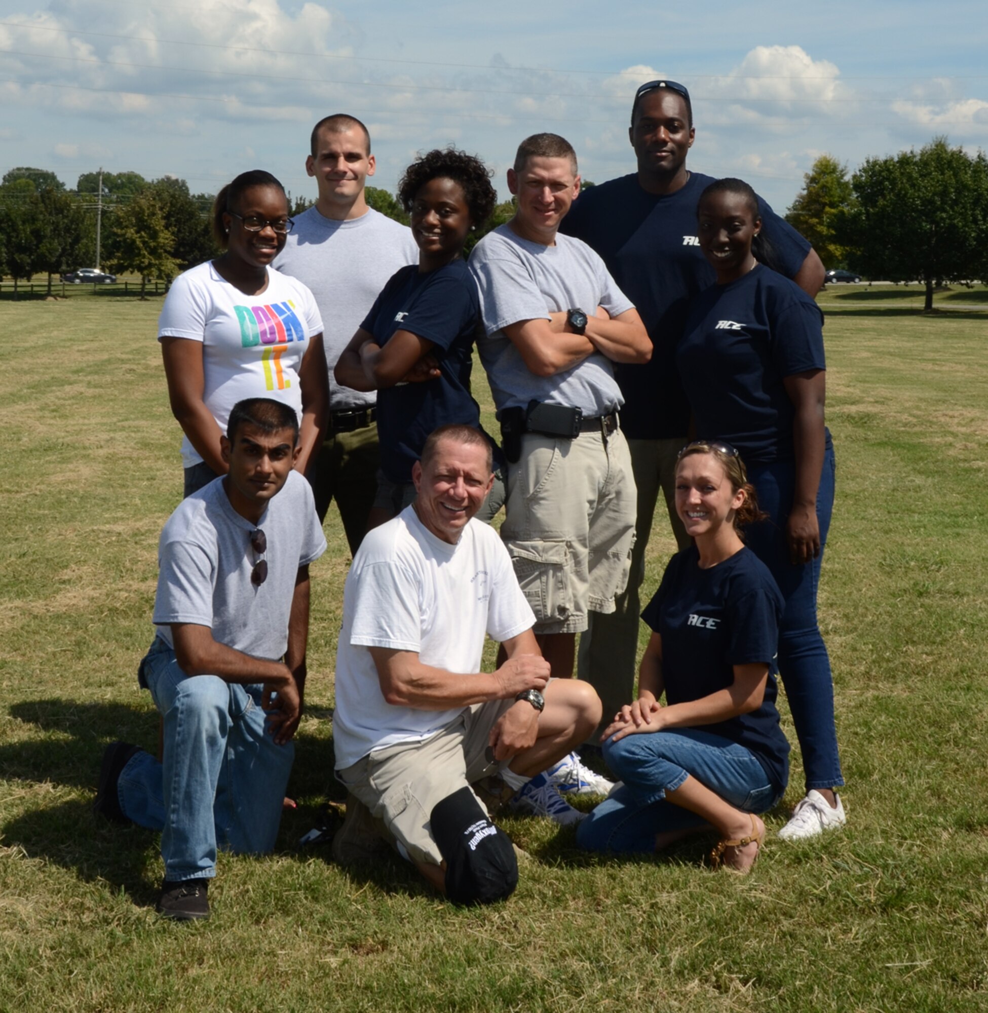 Members of the Dobbins First Four and Airmen Committed to Excellence provided manpower to Picnic in the Park, a military veteran appreciation event, Sept. 14, with support from each group's command chief master sergeant. The First Four and ACE membership come from the junior enlisted tier of the 94th and 908th Airlift Wings, respectively. (U.S. Air Force photo/Senior Airman Elizabeth Van Patten)
