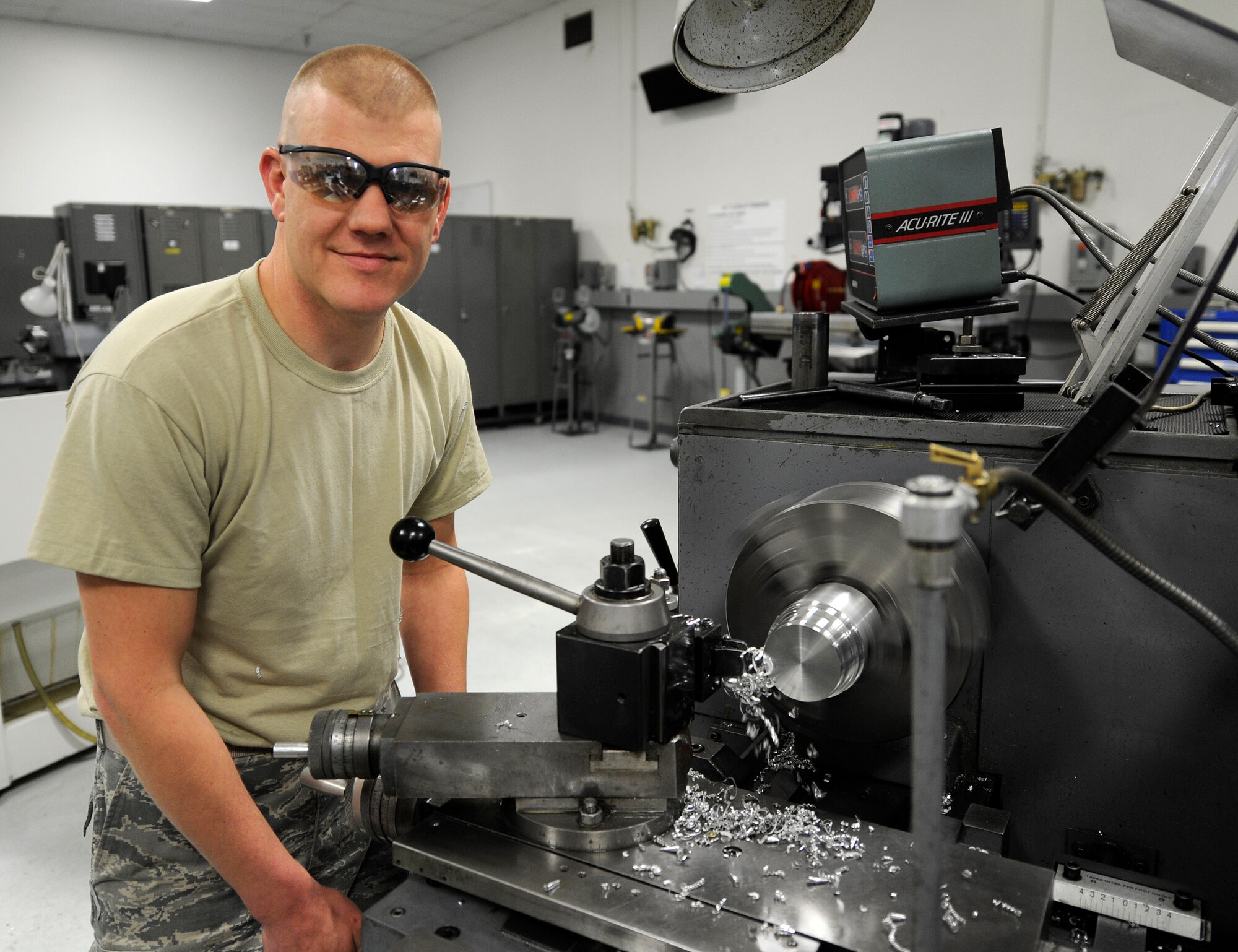 Technical Sgt. Daniel Knapp, 92nd Maintenance Squadron aircraft metals technology craftsman, has been selected as a member of Team Fairchild's elite, Fairchild's Finest at Fairchild Air Force Base, Wash. (U.S. Air Force photo by Airman 1st Class Ryan Zeski)