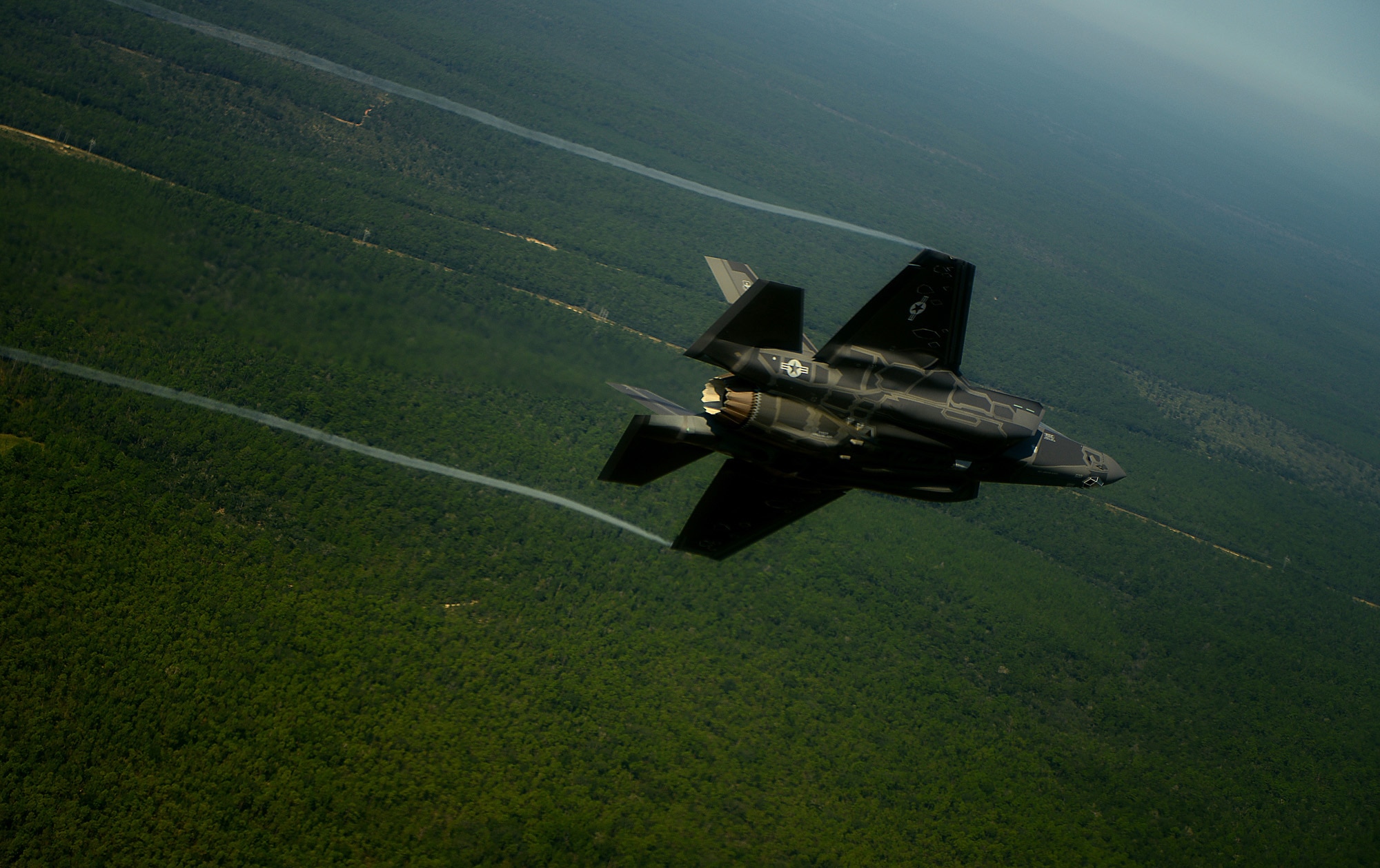 An F-35A Lightning II joint strike fighter from the 33rd Fighter Wing at Eglin Air Force Base, Fla., flies over the Emerald Coast Sept. 19, 2012.  (U.S. Air Force photo/Master Sgt. Jeremy T. Lock)