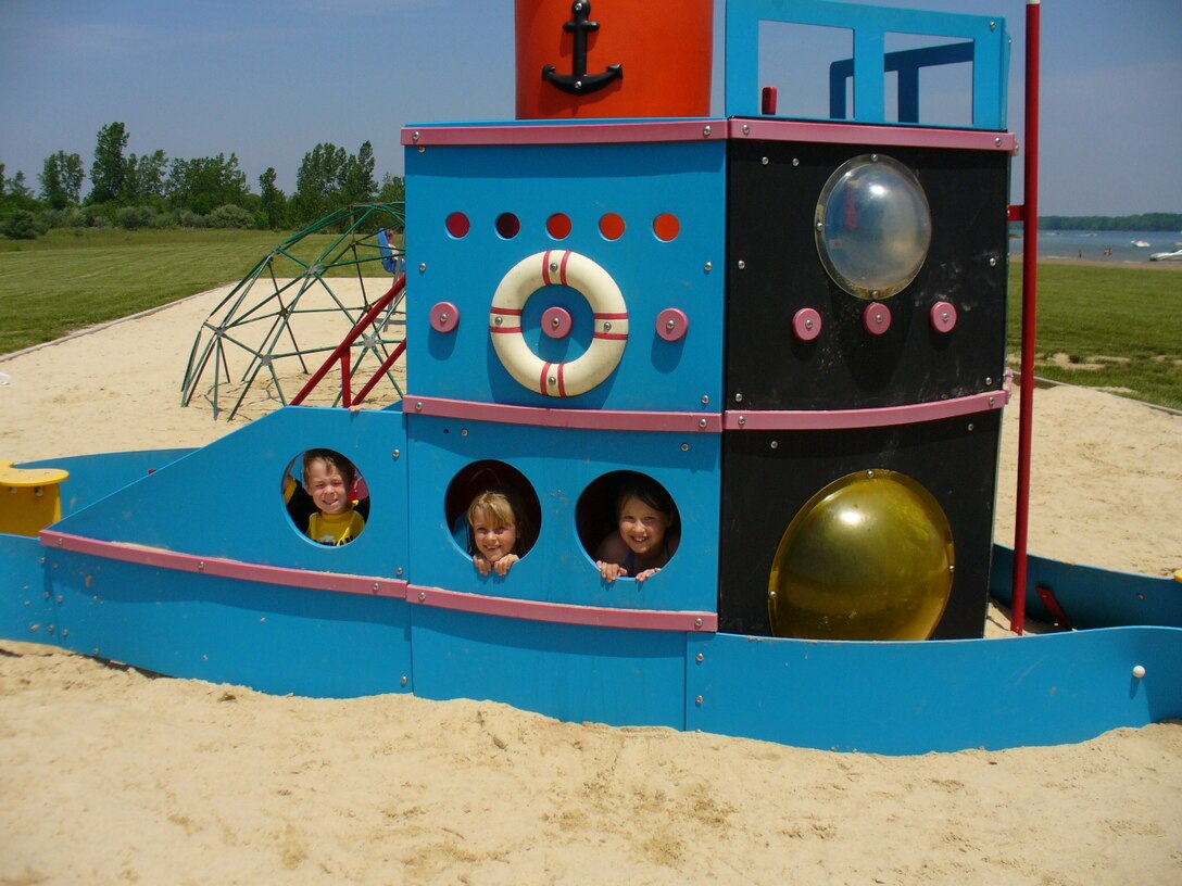 Children enjoying the playground at Alum Creek Lake