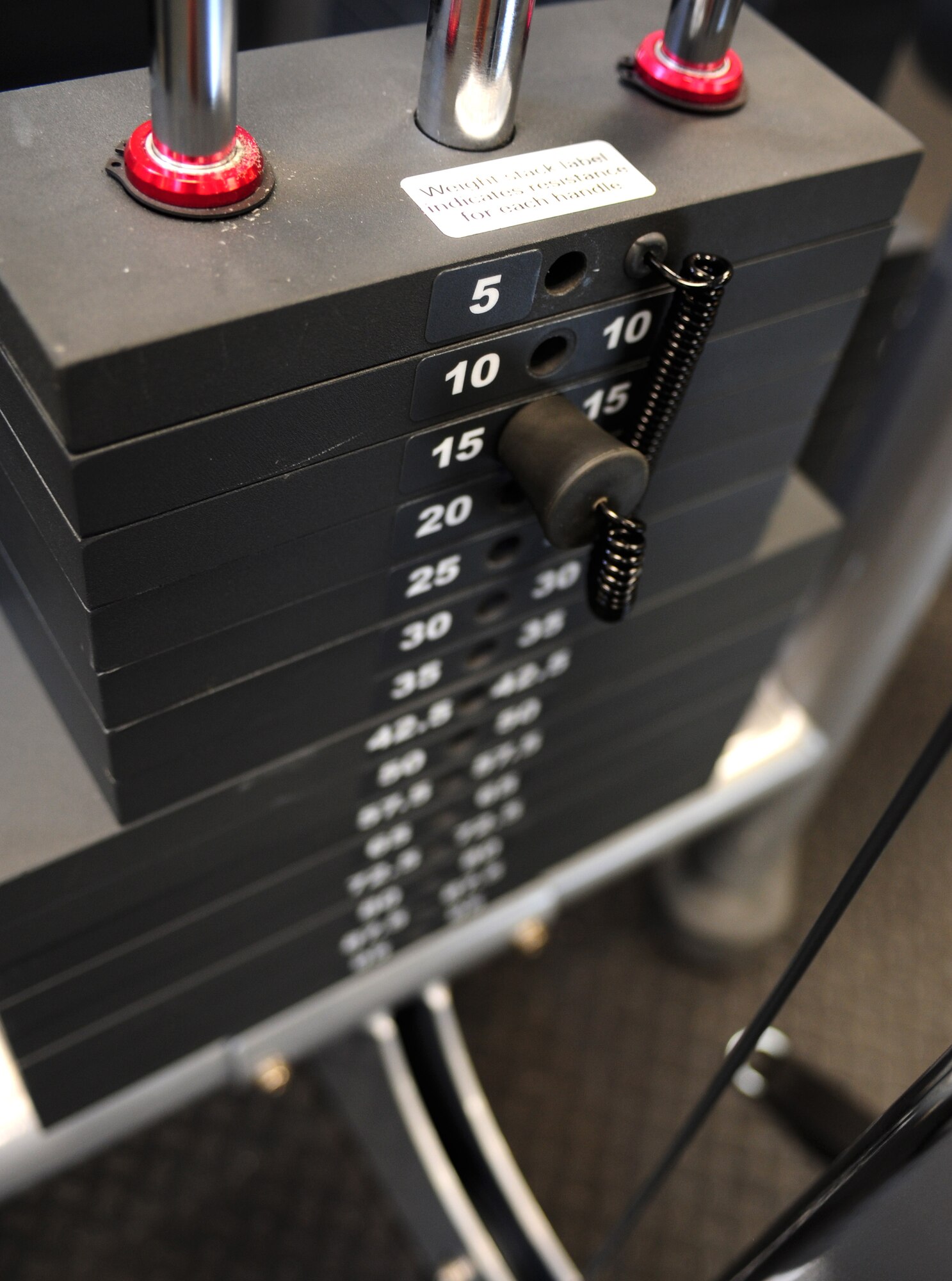 A new machine waits to be used at the Fitness Center at Cannon Air Force Base, N.M., Oct. 15, 2012. The Fitness Center recently remodeled its premises and added better equipment to improve the experience of its patrons. (U.S. Air Force photo/Airman 1st Class Ericka Engblom)