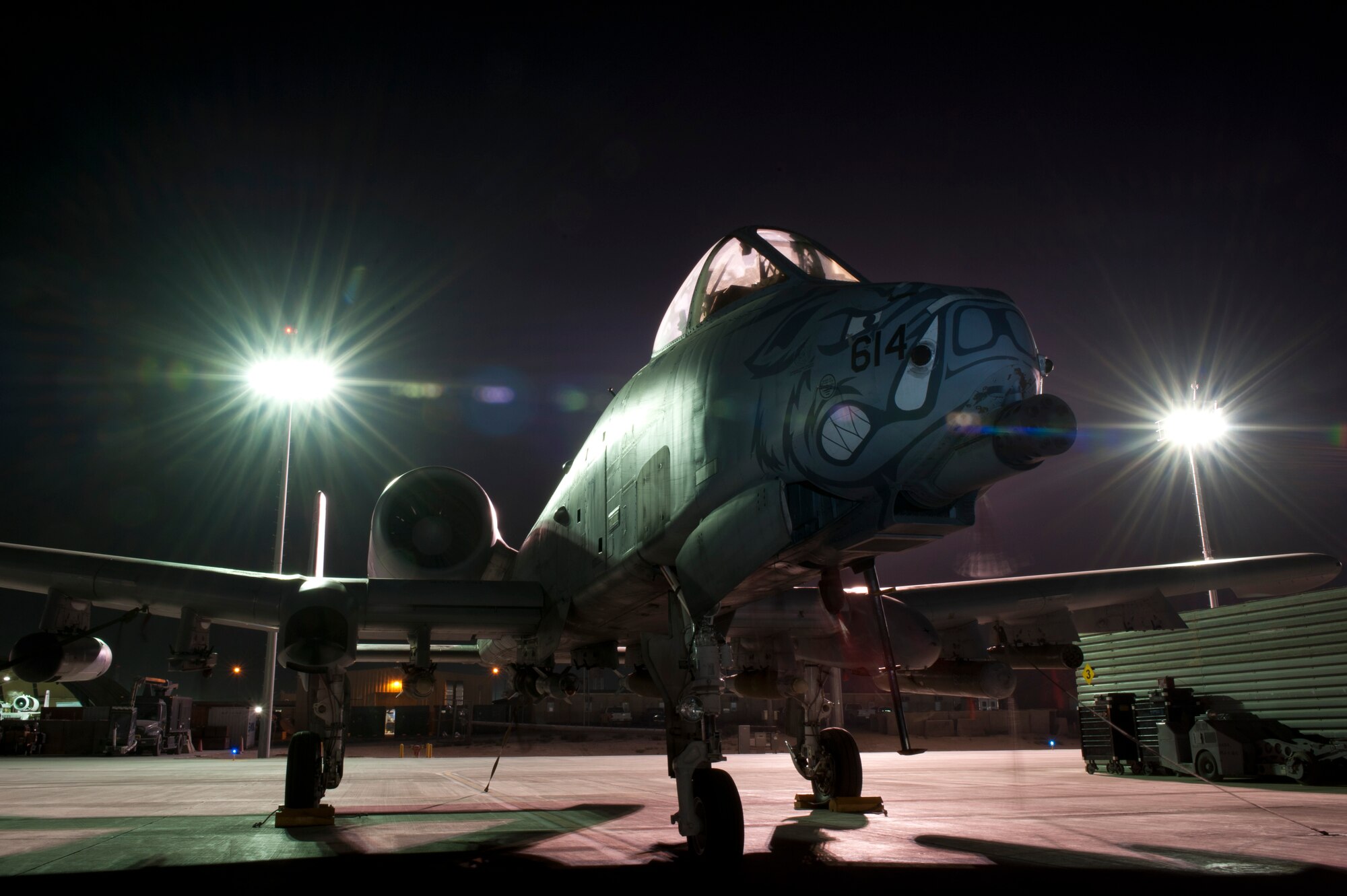 A U.S. Air Force A-10 Thunderbolt II sits ready to fly at Bagram Airfield, Afghanistan Oct. 16, 2012. Affectionately called the ‘Warthog’, the A-10 is a specialized ground-attack aircraft which provides close air support to ground forces operating in Afghanistan. (U.S. Air Force Photo/Capt. Raymond Geoffroy)