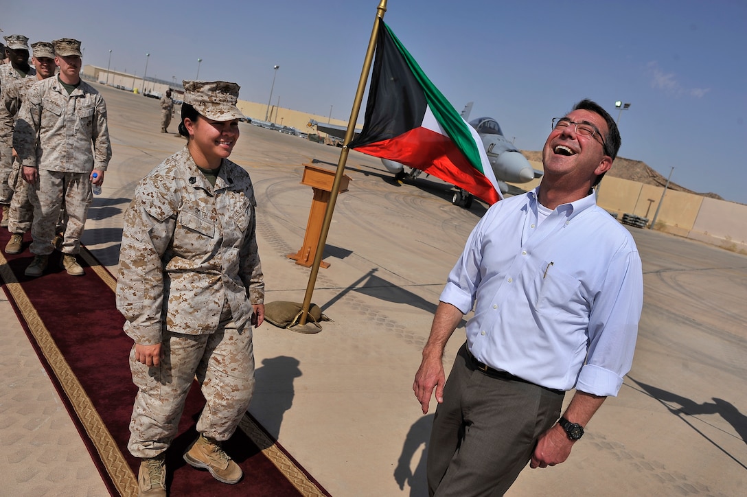 U.S. Deputy Defense Secretary Ashton B. Carter Shares A Laugh With U.S ...