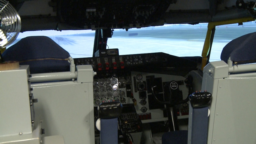 The 916th Air Refueling Wing KC-135R simulator helps train pilots now, but future versions could help train boom operators too. (USAF photo by SSgt. Nathan Clark, 440AW/PA)