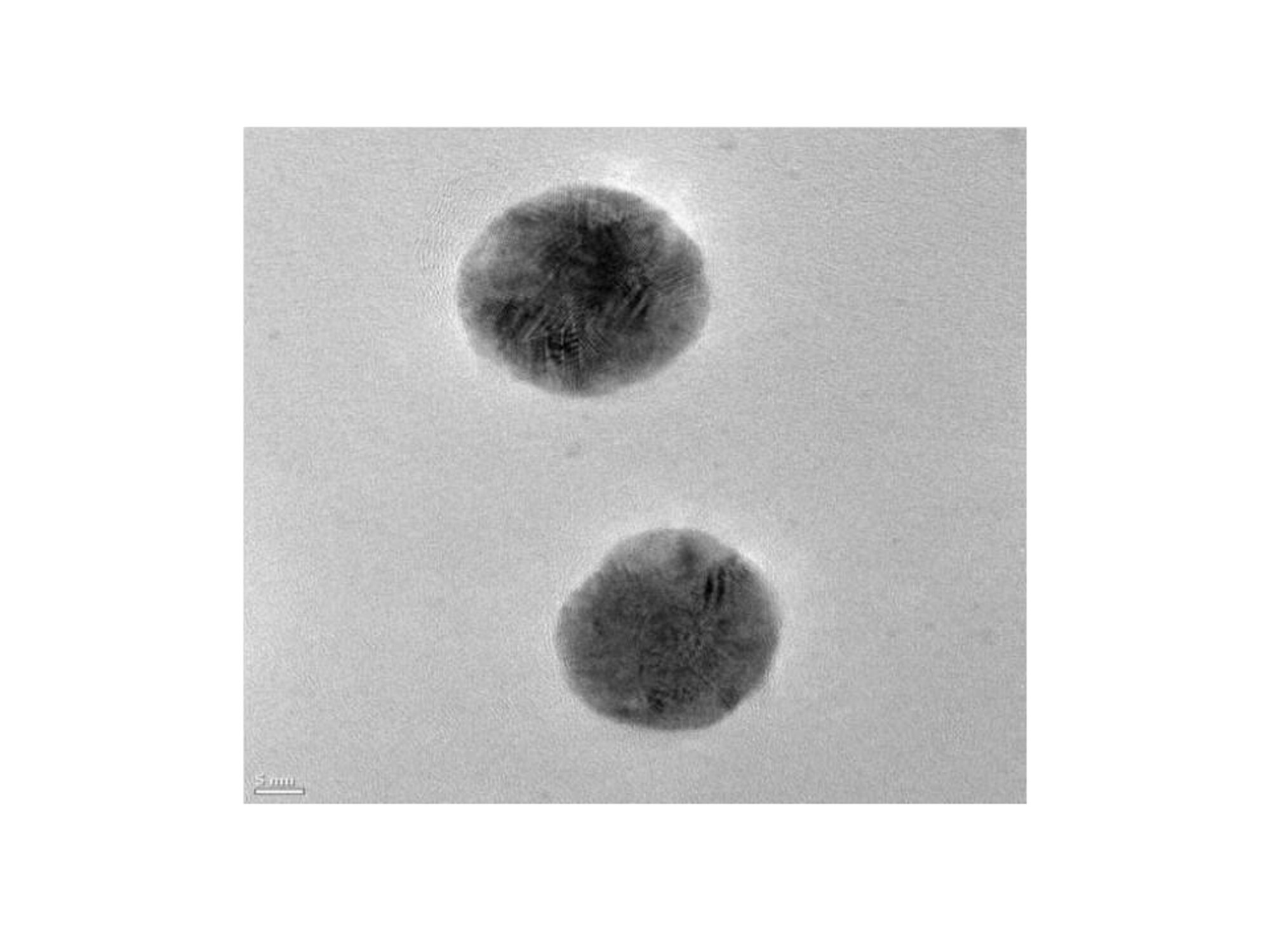 TEM images of ~20 nanometer diameter NPL particles.  (AFRL Image)