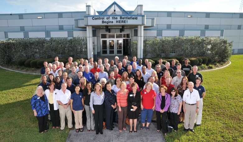 MAC members pose in front of the Morrell Operations Center.