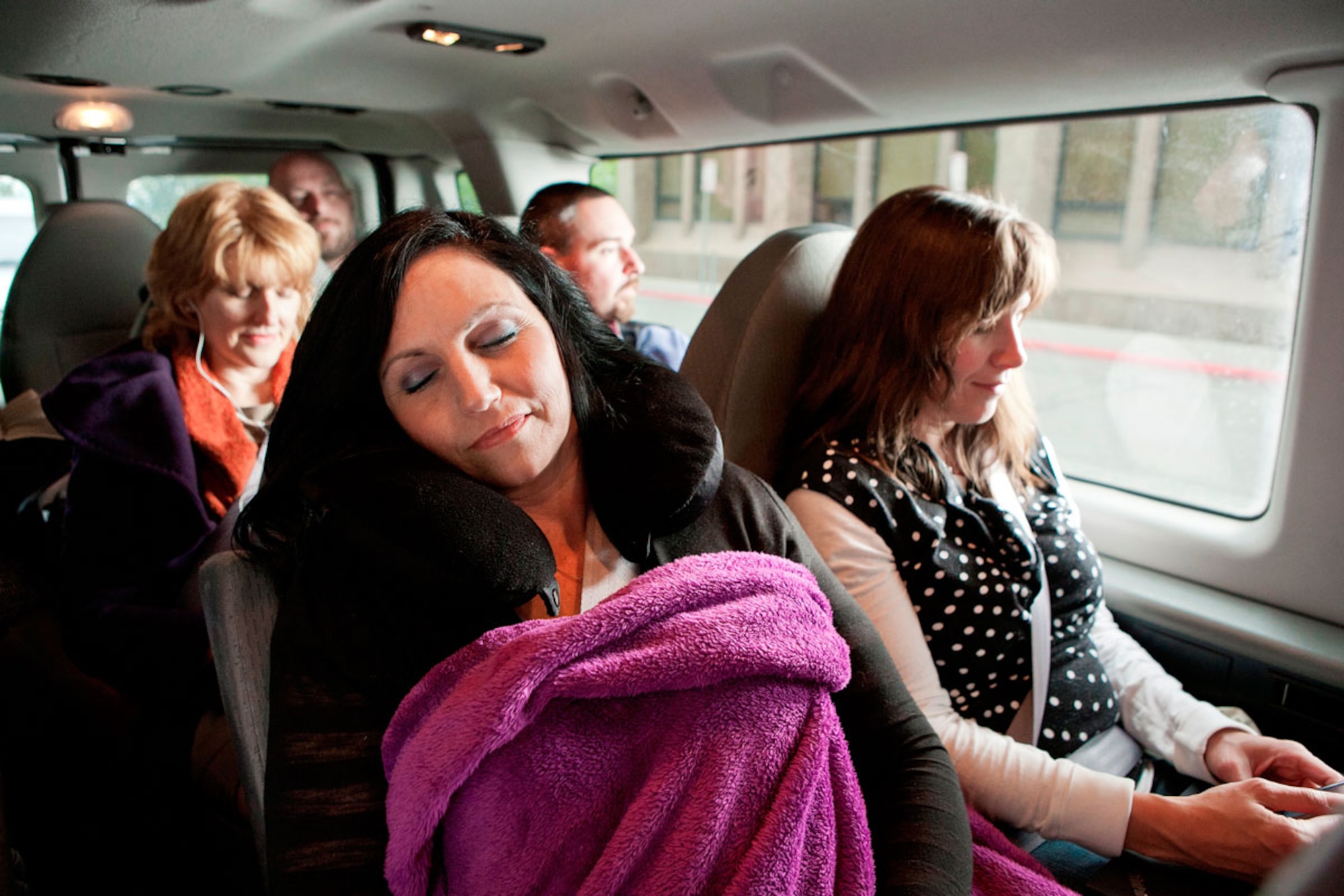 Commuters on a van in Anchorage. (Courtesy photo)