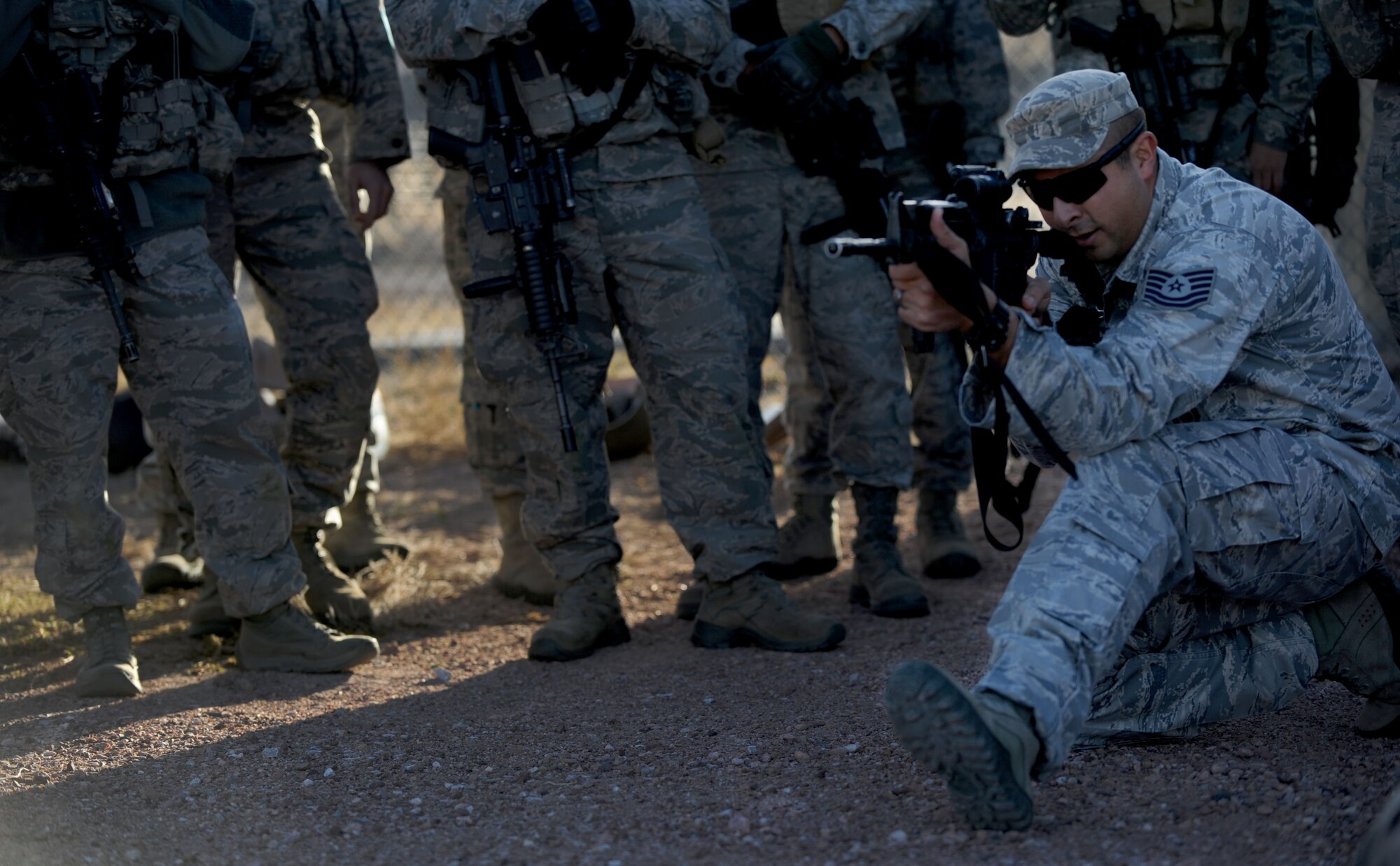 Ammunition sits ready to be loaded into magazines at Camp Guernsey, Wyo., South Range, Oct. 16, 2012. The rounds were used to improve the weapon proficiency of Security Forces airmen from F.E. Warren Air Force Base, Wyo. (U.S. Air Force photo by Senior Airman Jarad A. Denton/Released)