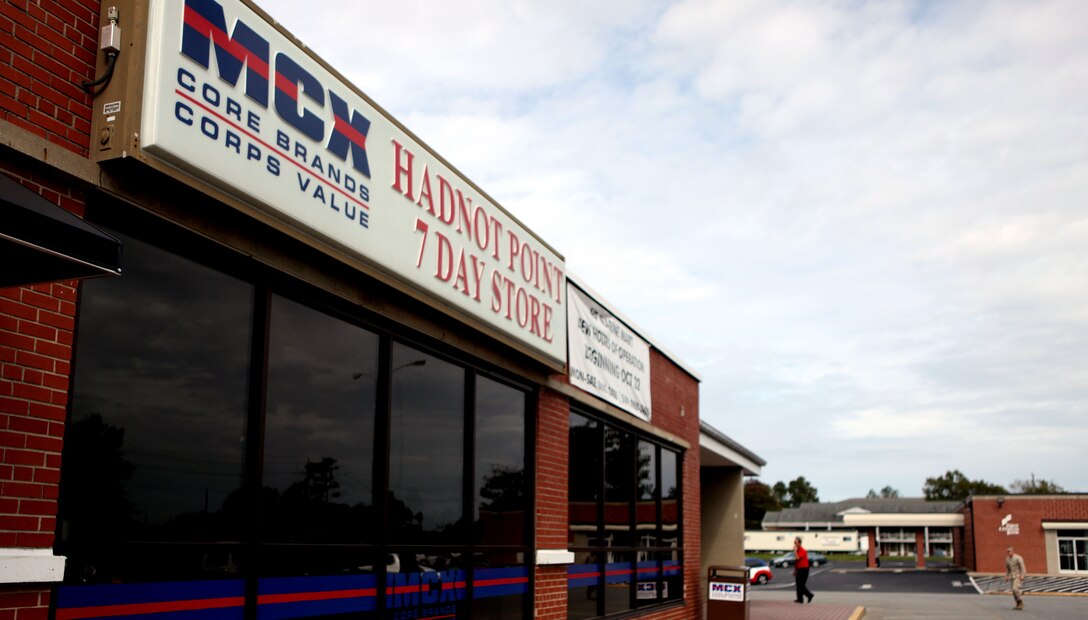 The Hadnot Point 7 Day Store aboard Marine Corps Base Camp Lejeune will no longer be open 24 hours a day. Because of a lack of business during the late-night hours, the store will open 6 a.m. Monday through Saturday and 9 a.m. Sundays, closing at midnight every night.  (Official Marine Corps photo by Lance Cpl. Scott W. Whiting) 