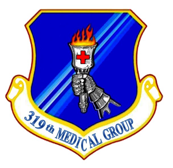 319th Medical Group shield. (U.S. Air Force graphic/Senior Airman Luis Loza Gutierrez)