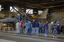 Cub Scout Pack 320 tours the flight line at Shaw Air Force Base, S.C., Oct. 16, 2012. They plan to visit other organizations on base like the 20th Civil Engineer Squadron and the fire department. (U.S. Air Force photo by Airman 1st Class Krystal M. Jeffers/Released)