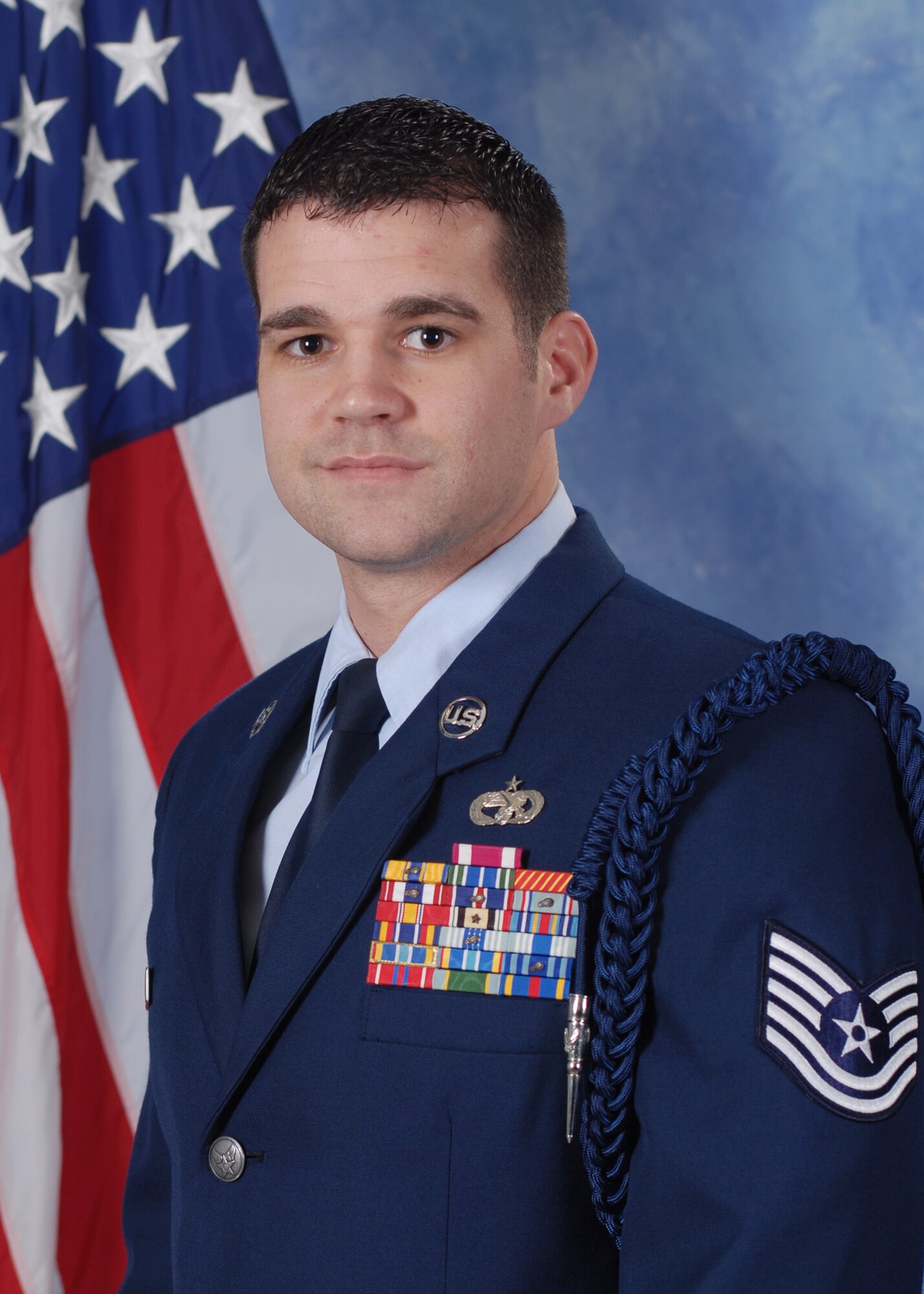 U.S. Air Force Tech. Sgt. Ray Wisdom, 17th Training Group, won the 17th Training Wing Honor Guard Member of the Quarter during the wing quarterly awards ceremony, Goodfellow Air Force Base, Texas, Oct. 23, 2012. (U.S. Air Force photo by Staff Sgt. Austin Knox)