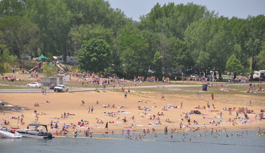 A popular spot in the summer at Coralville Lake is West Overlook Day Use Beach and Boat Ramp.