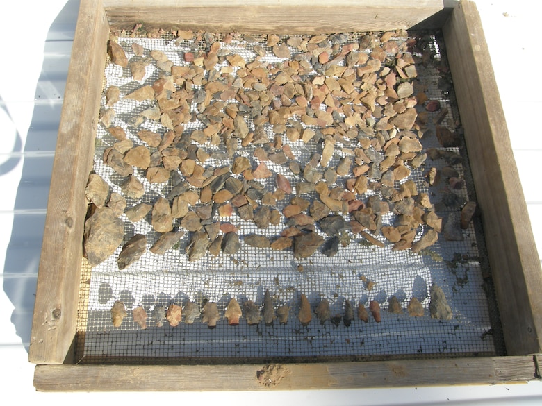 Artifacts confiscated from a person digging on an exposed sandbar at Hugo Lake in August 2012.