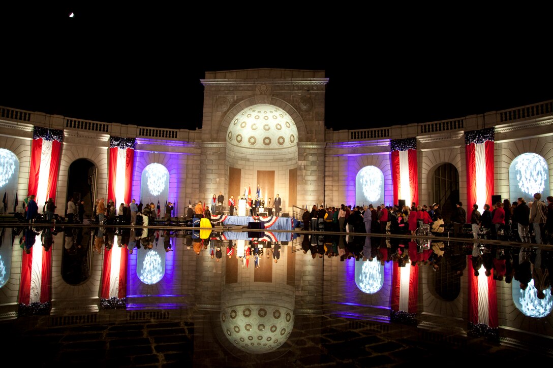 More than 500 service members, veterans and supporters gathered Oct. 20, 2012, for the 15 year commemoration of the Women In Military Service For America Memorial in Arlington National Cemetery for a Service of Remembrance held to honor women who have served in the Armed Forces throughout history.