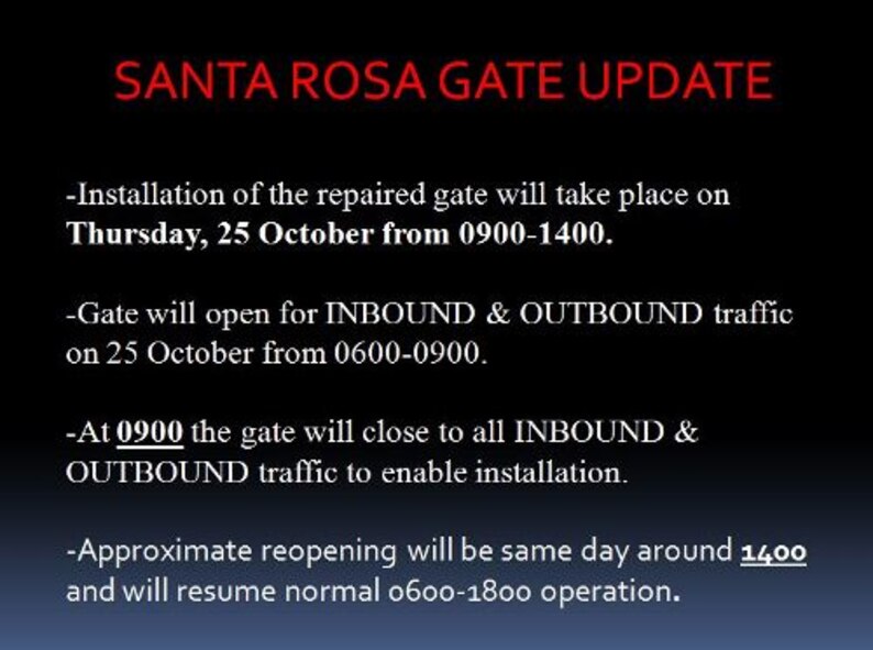 Santa Rosa gate slide