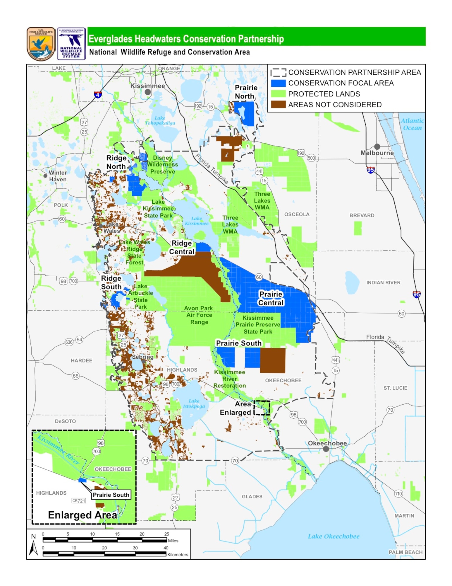 Map of the Everglades Headwaters Conservation Partnership National Wildlife Refuge and Conservation Area (Courtesy Photo)