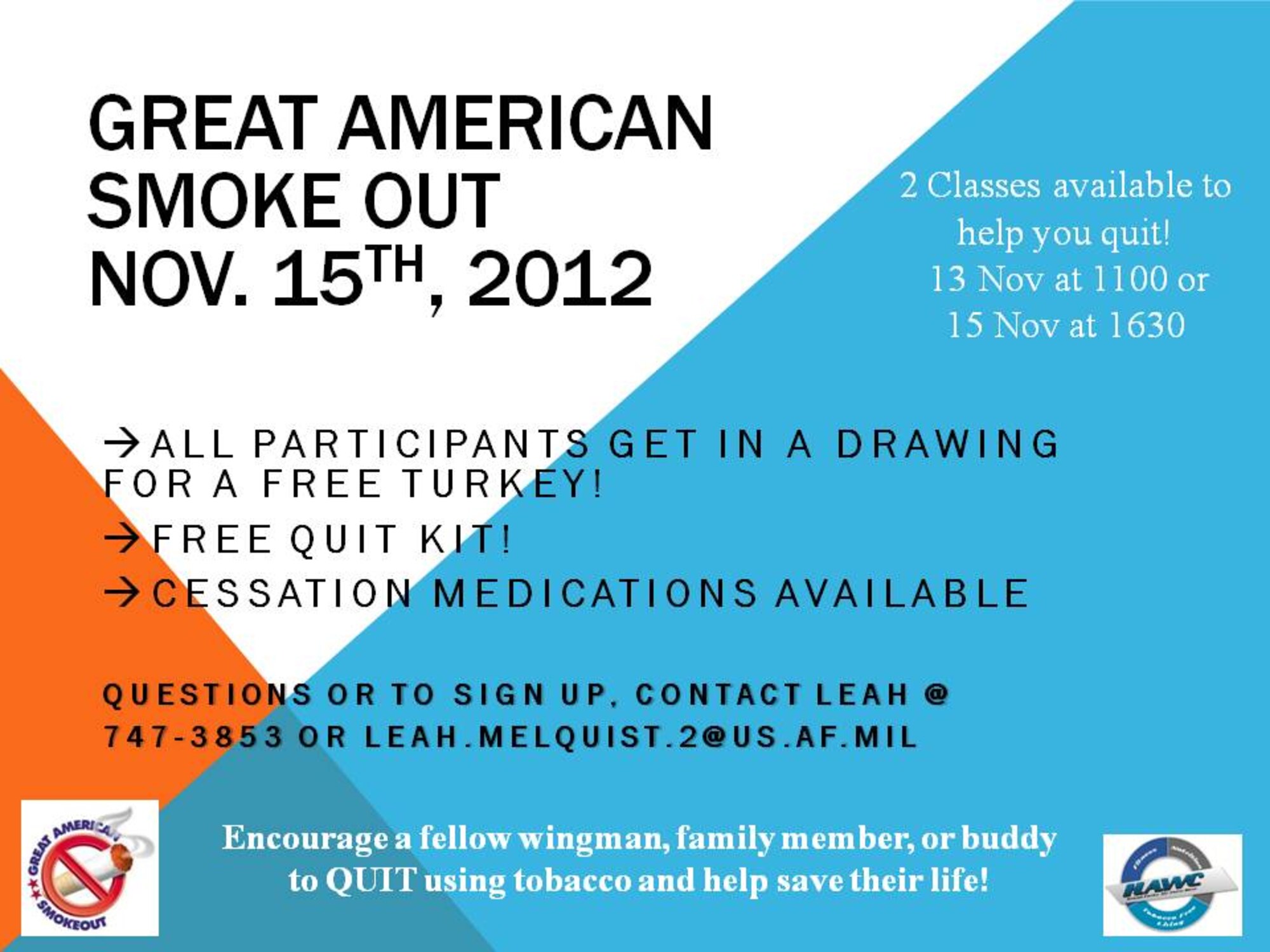 Great American Smokeout Nov. 15, 2012