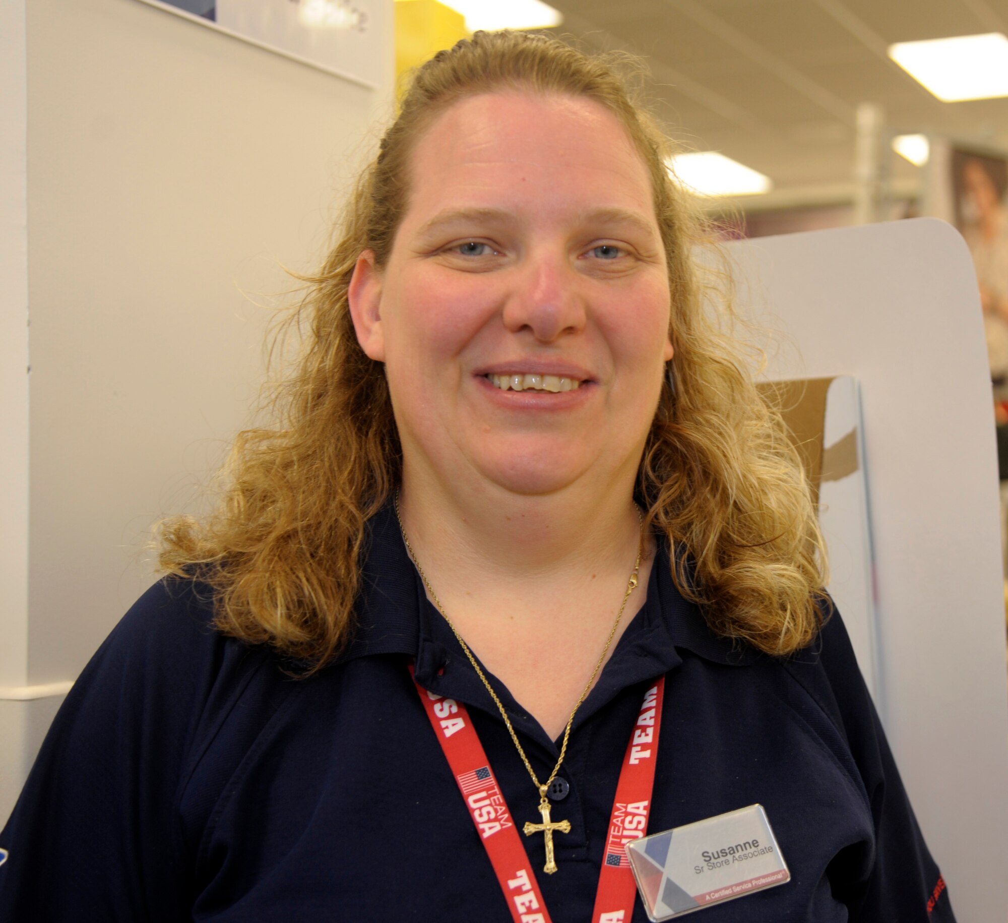 “If I don’t vote, then I can’t complain about who is in office,” said Susanne Romesburg, Base BX senior store associate. (U.S. Air Force photo/Senior Airman Cody H. Ramirez) 